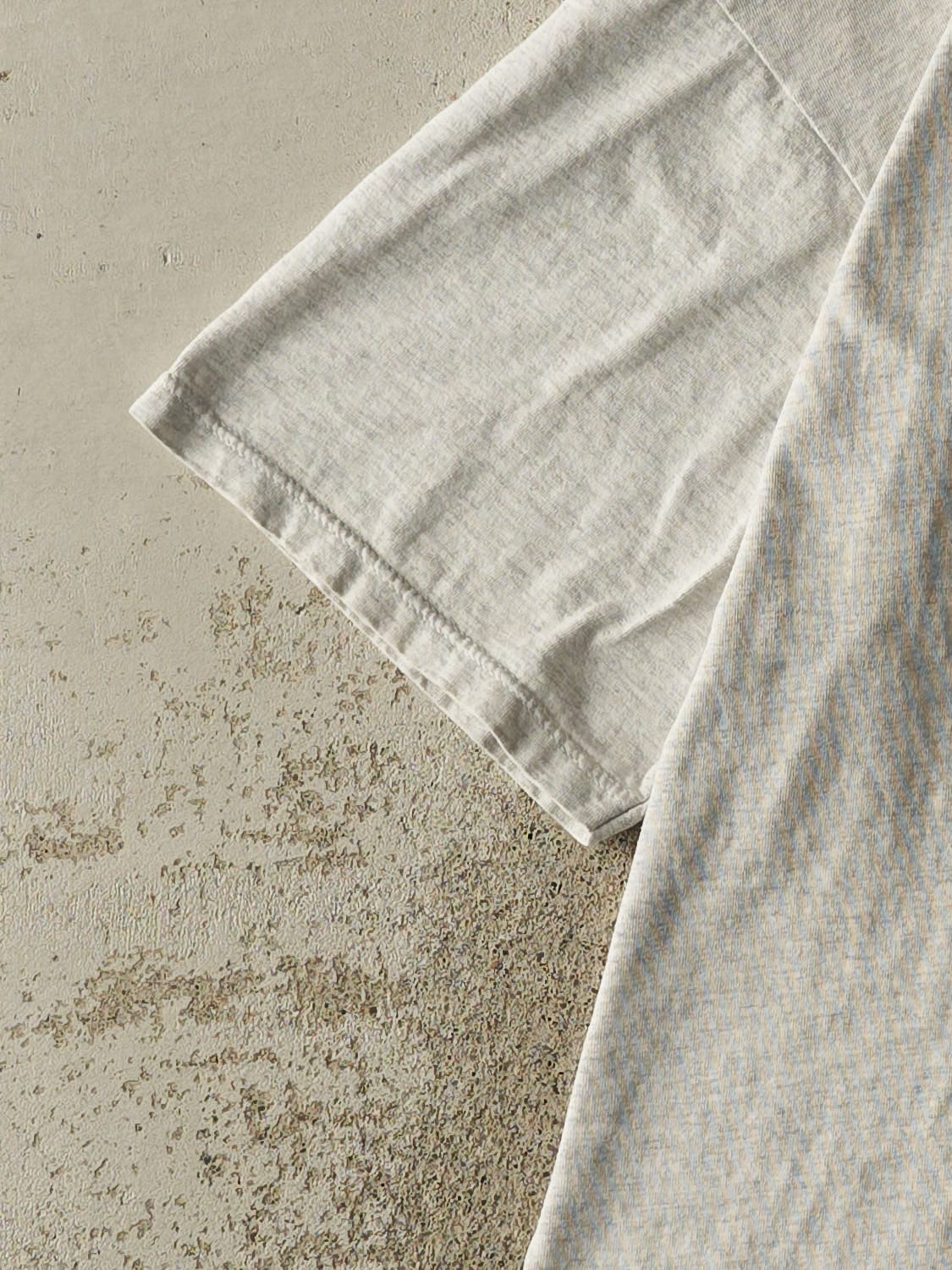 Vintage 90s Heather Grey "Born in the USA (A Long Long Time Ago)" Tee (L) - Image 3