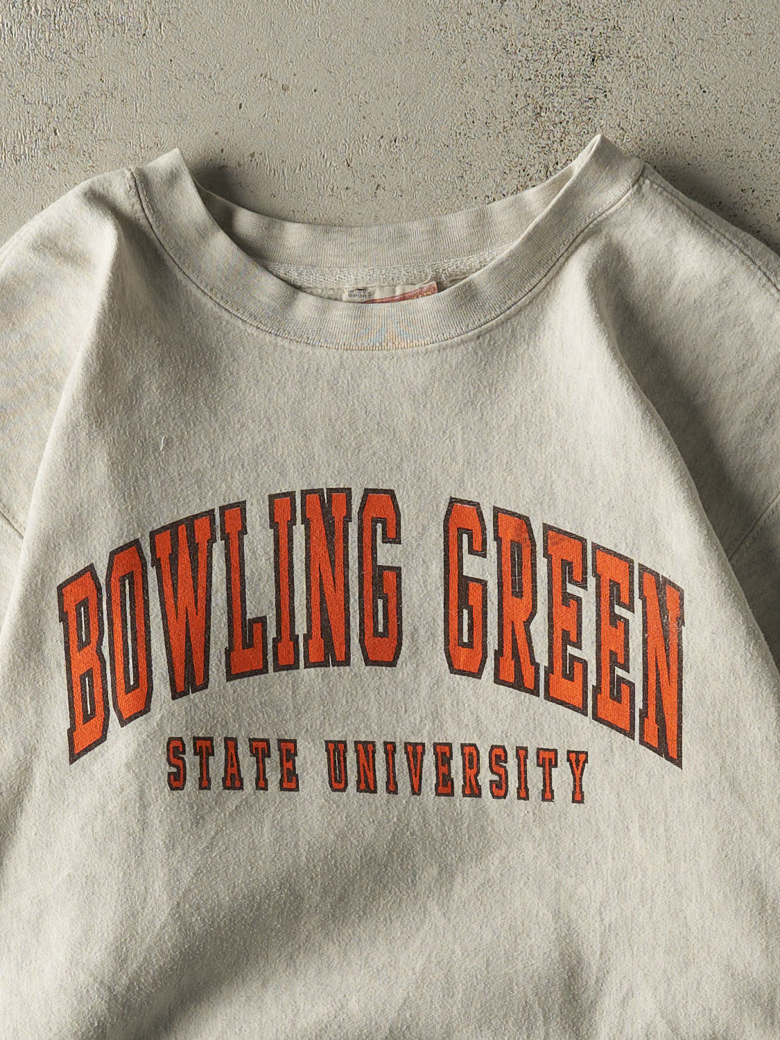 Vintage 90s Heather Grey Bowling Green State University Crewneck (S/M) - Image 2