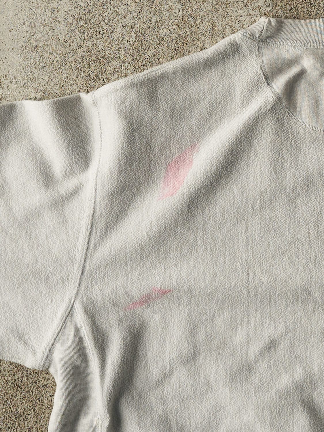 Vintage 90s Heather Grey Champion Reverse Weave Montana State Inside Out Crewneck (L/XL) - Image 4