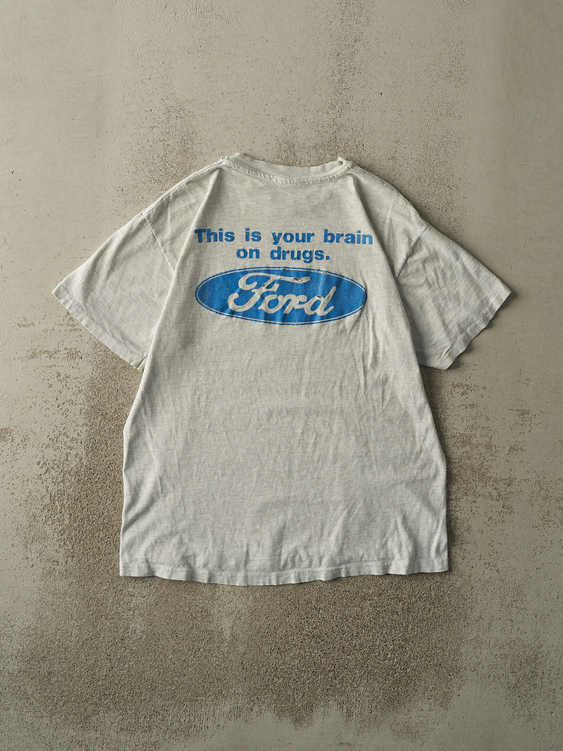 Vintage 90s Heather Grey Chevrolet vs Ford Slogan Single Stitch Tee (M/L)) - Image 3