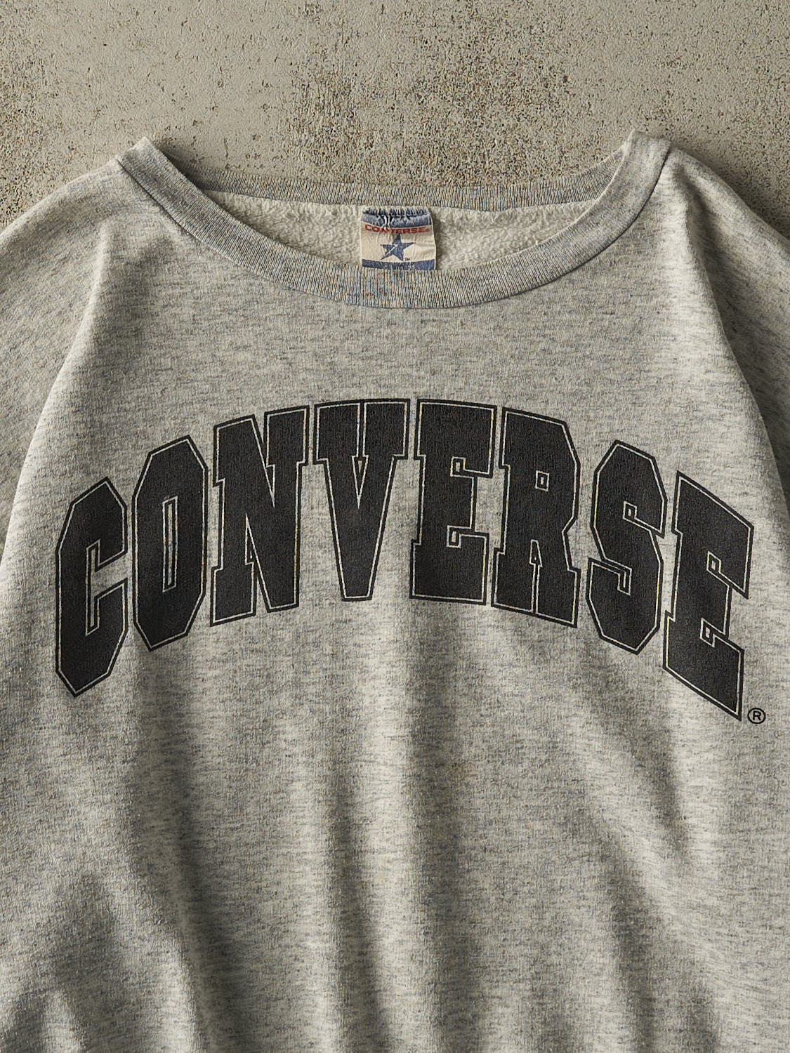 Vintage 90s Heather Grey Converse Crewneck (M/L) - Image 3