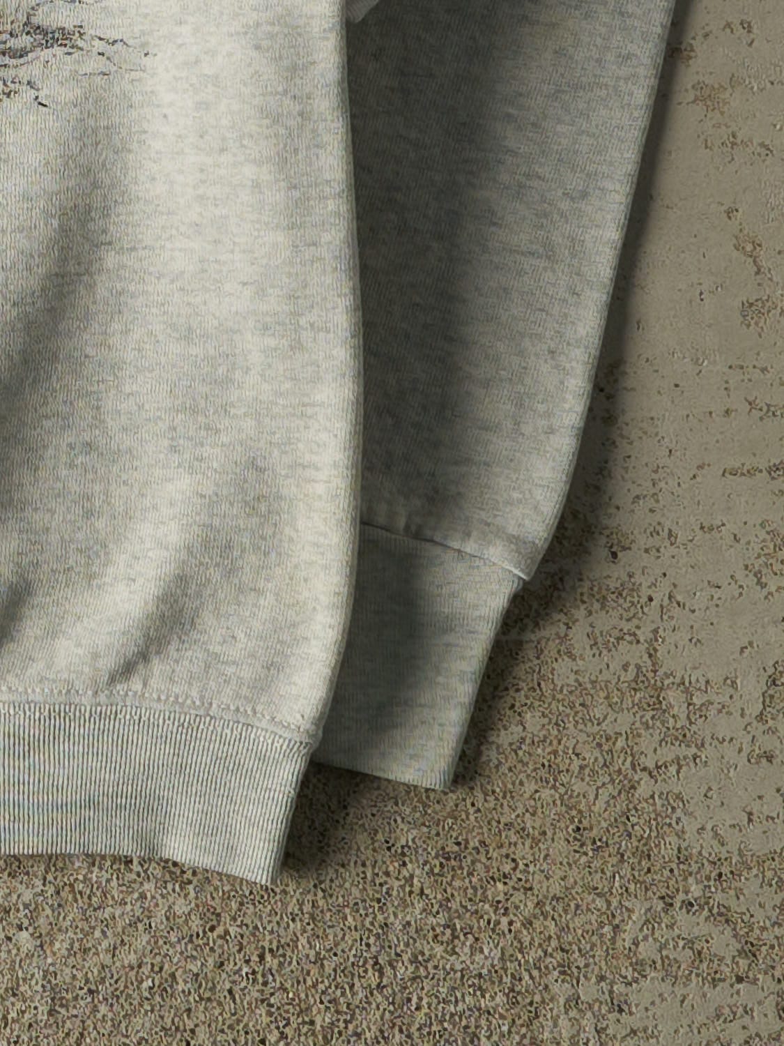 Vintage 90s Heather Grey Deer Nature Crewneck (M) - Image 4