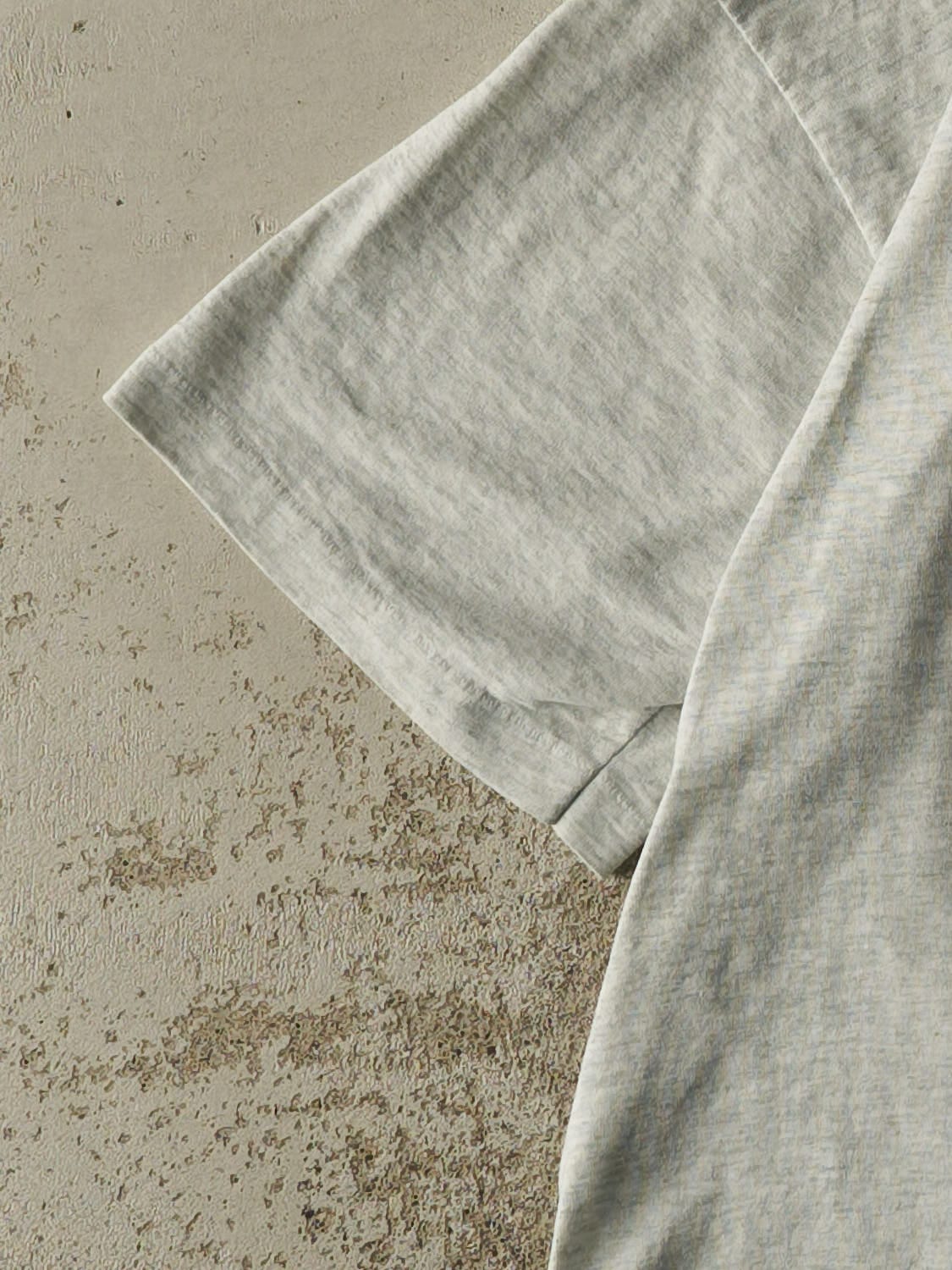 Vintage 90s Heather Grey Dog Single Stitch Tee (XL) - Image 3
