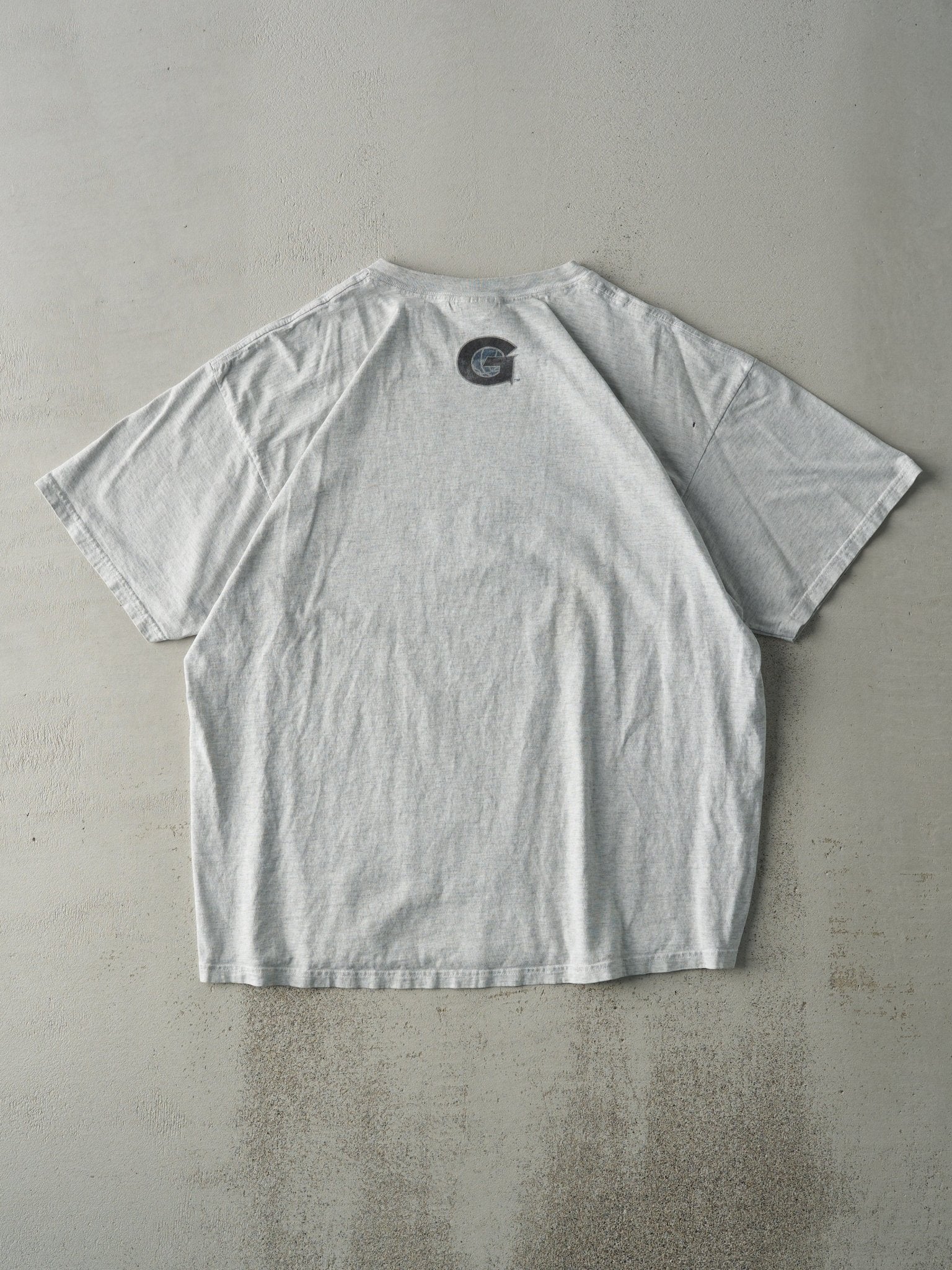Vintage 90s Heather Grey Georgetown Basketball Nike Tee (L) - Image 2