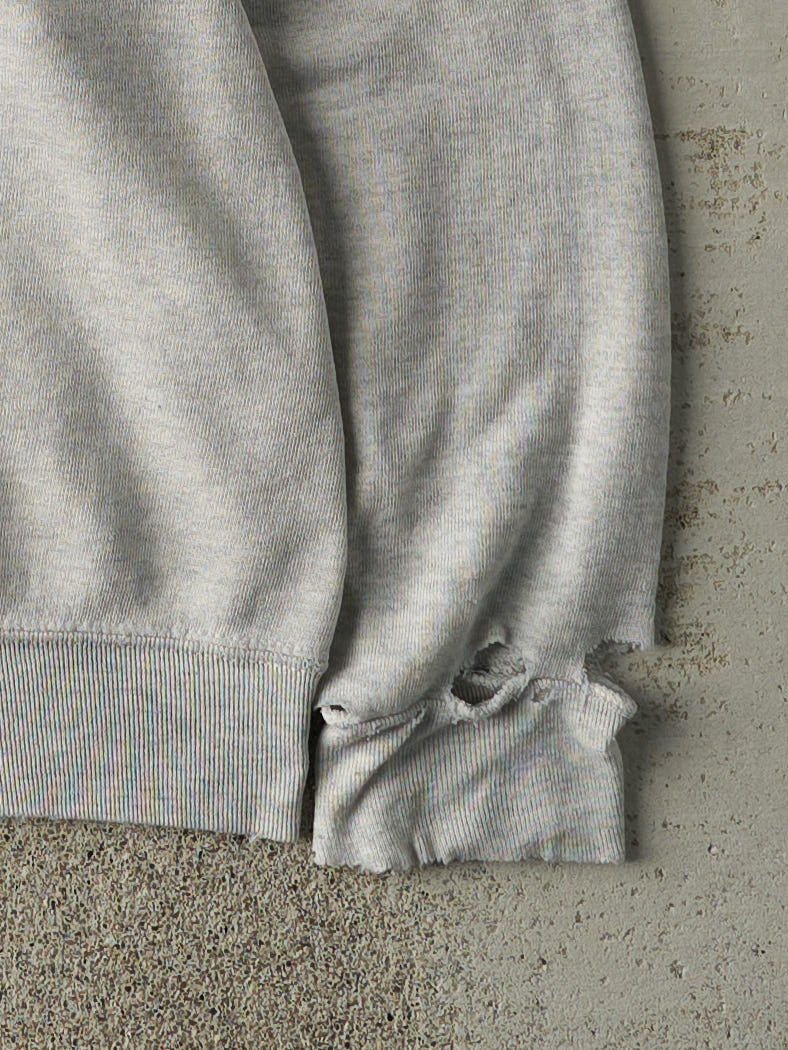 Vintage 90s Heather Grey Indiana University Hoosiers Crewneck (M) - Image 3