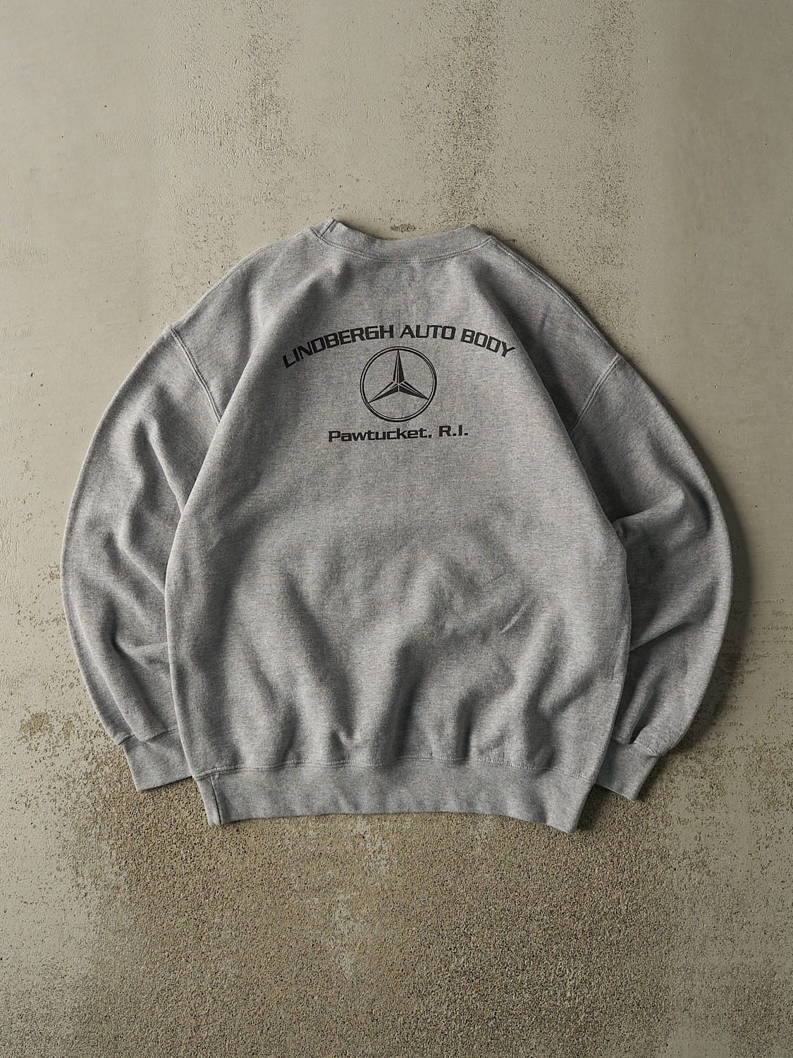 Vintage Y2K Heather Grey Mercedes Benz Lindburgh Autobody Crewneck (L) - Image 2