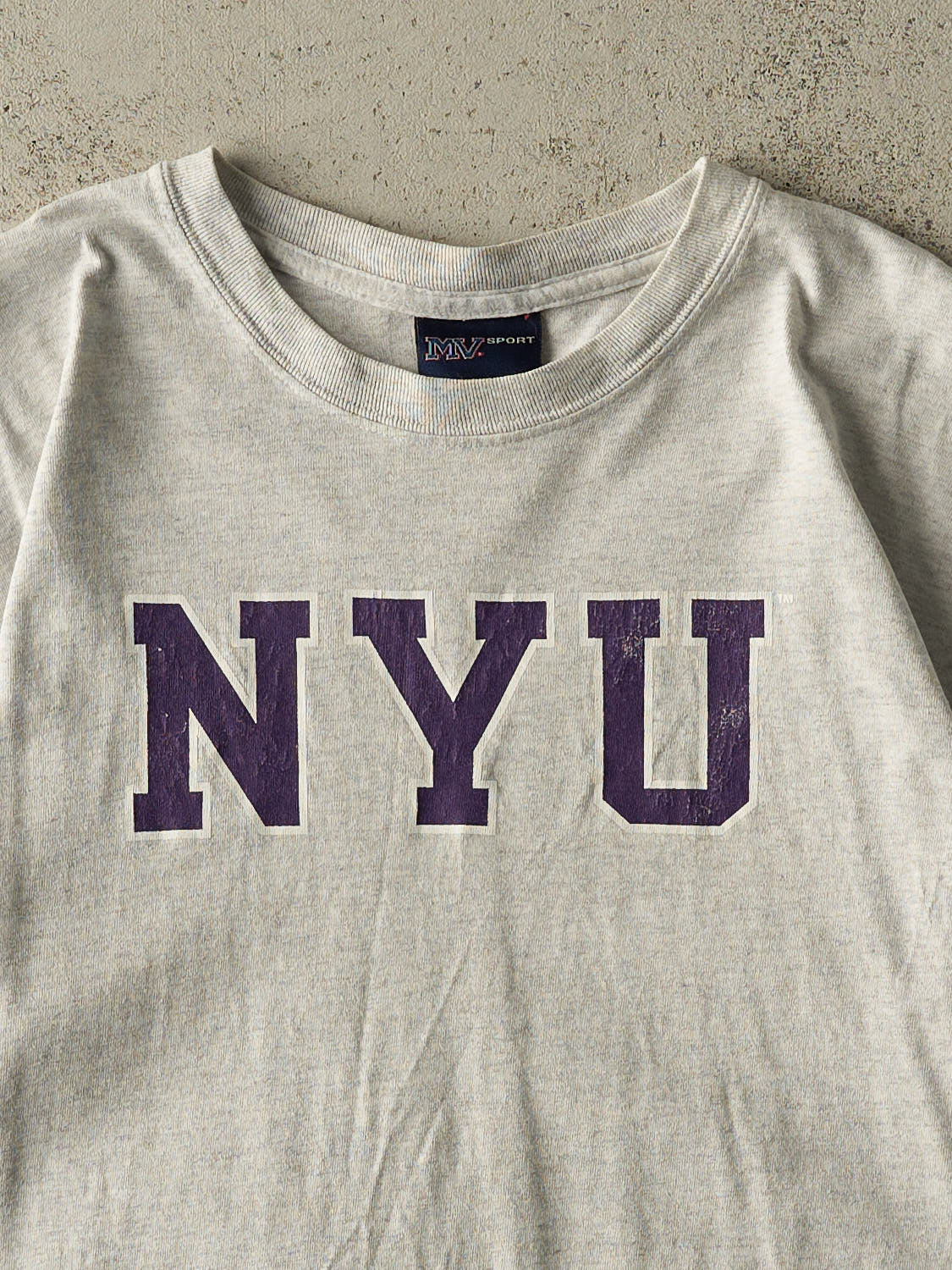 Vintage 90s Heather Grey New York University Tee (M/L) - Image 2