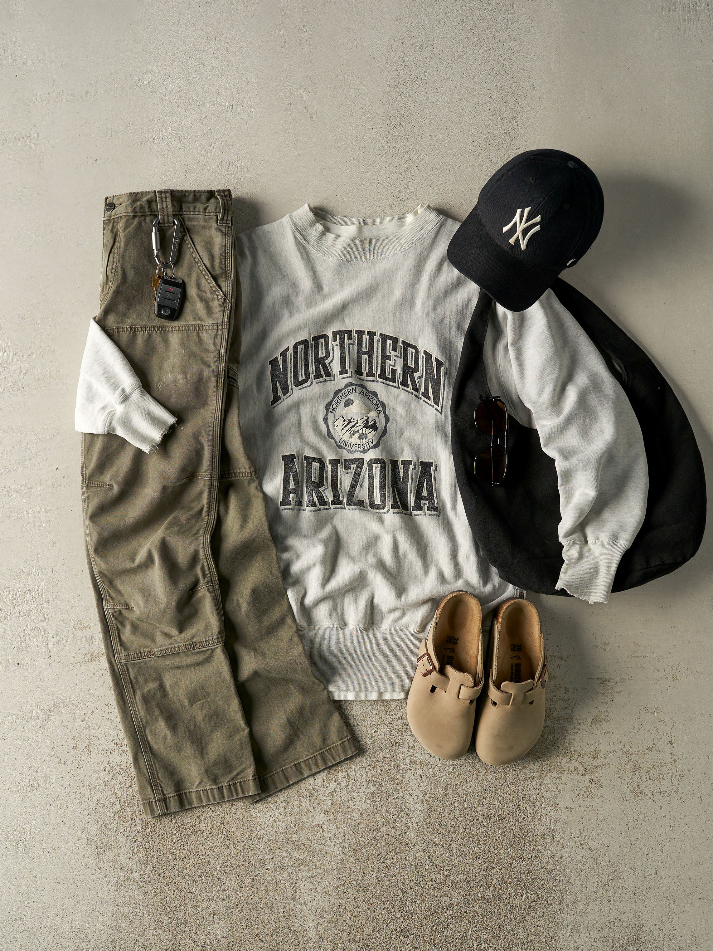 Vintage 90s Heather Grey Northern Arizona University Crewneck (XL/XXL) - Image 2