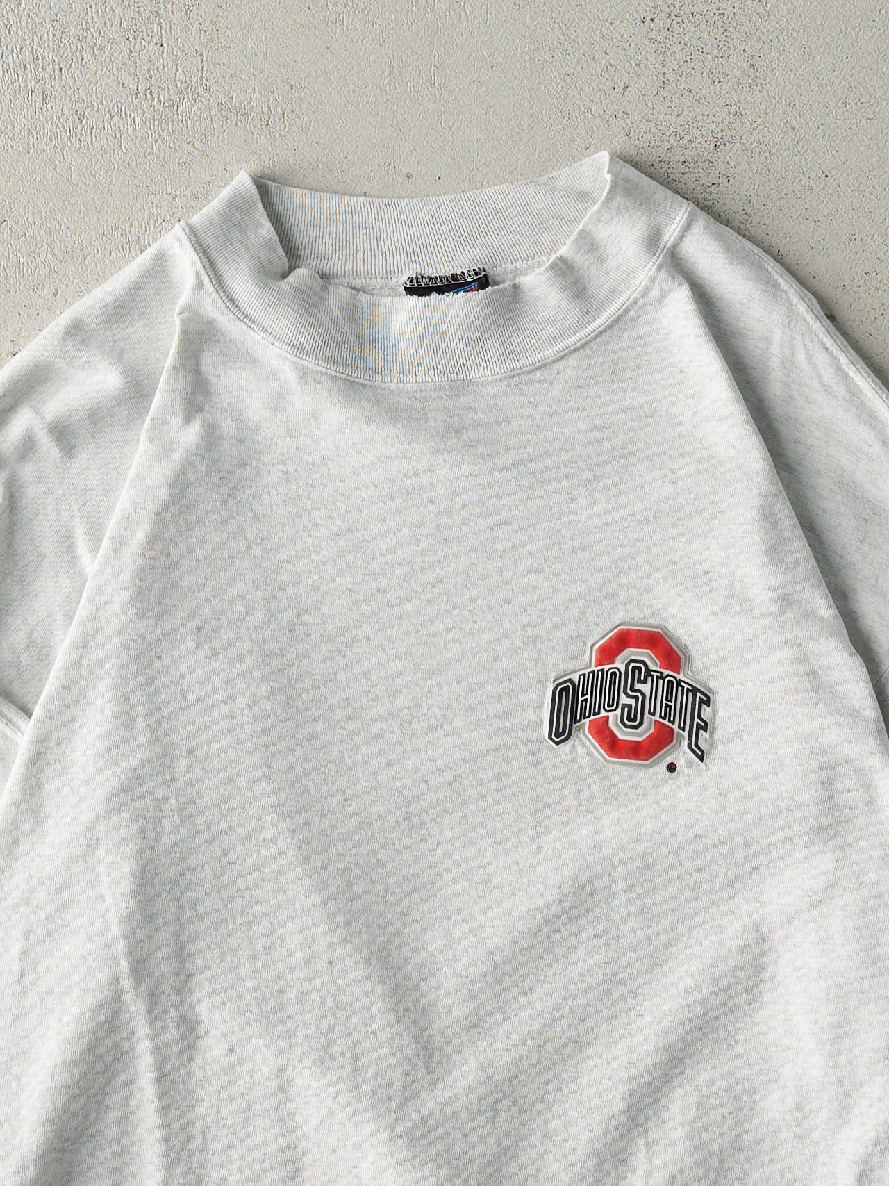 Vintage 90s Heather Grey Ohio State Long Sleeve (L) - Image 2