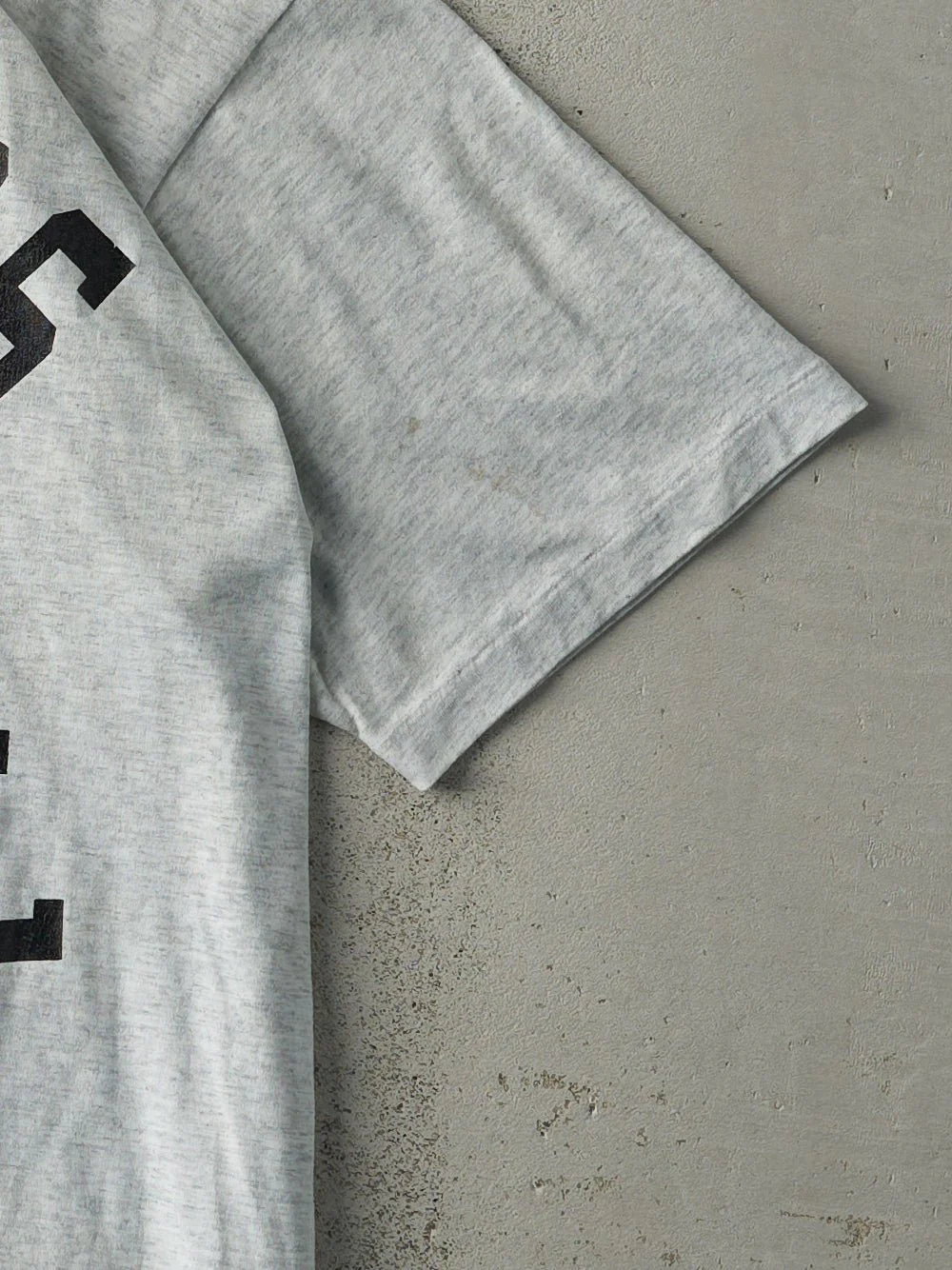 Vintage 90s Heather Grey Panthers Football Russell Athletic Tee (L) - Image 3