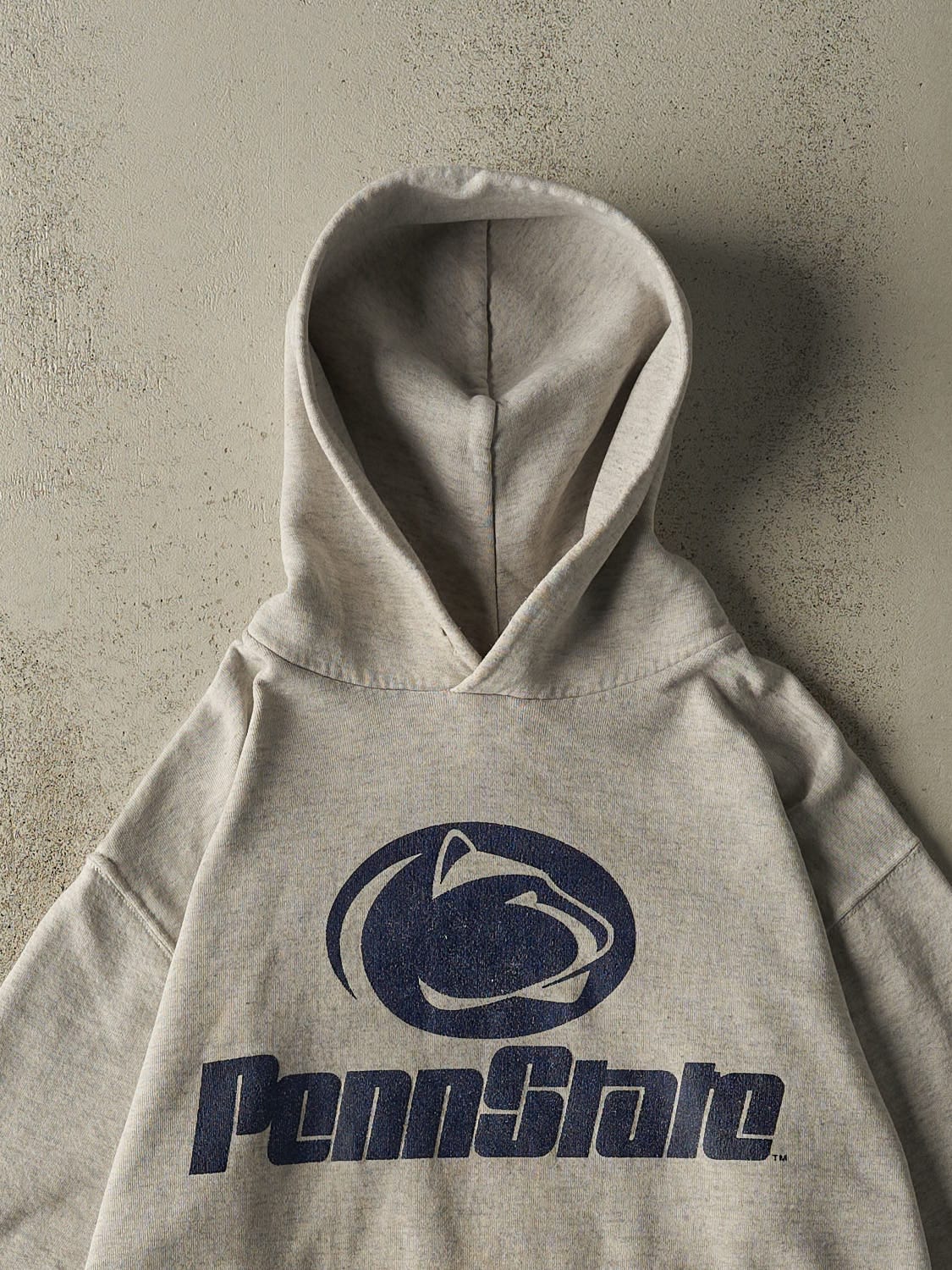 Vintage 90s Heather Grey Russell Athletic Penn State University Hoodie (M/L) - Image 2