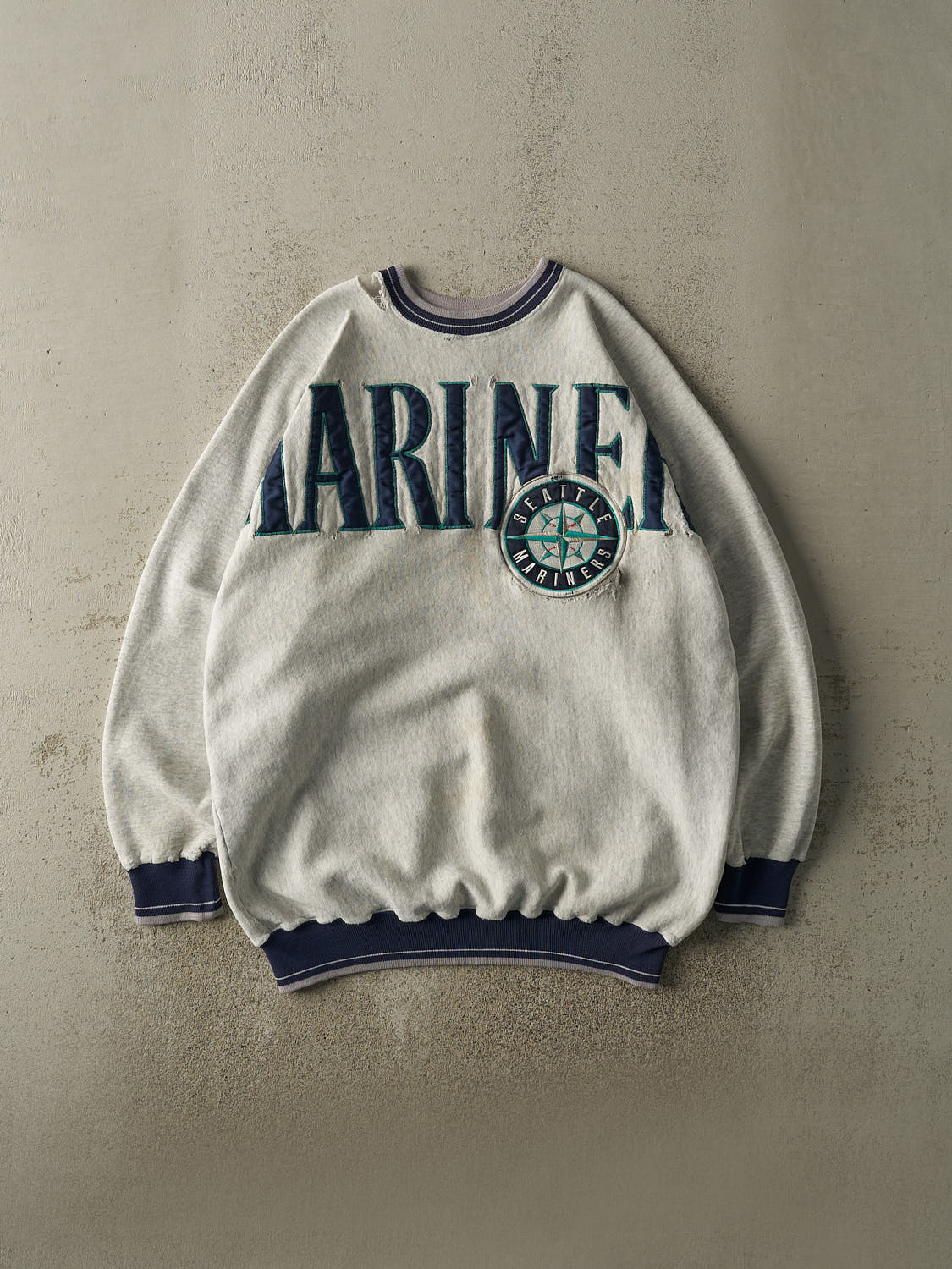 Vintage 90s Heather Grey Seattle Mariners Crewneck (XXL)