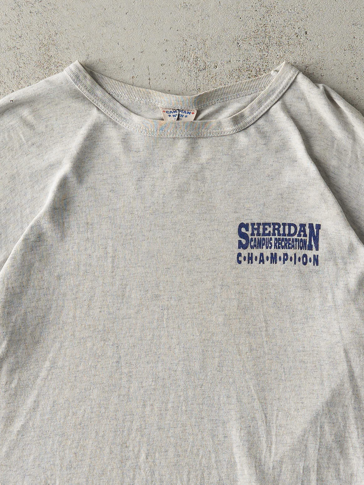 Vintage 90s Heather Grey Sheridan Campus Recreation Tee (M) - Image 3
