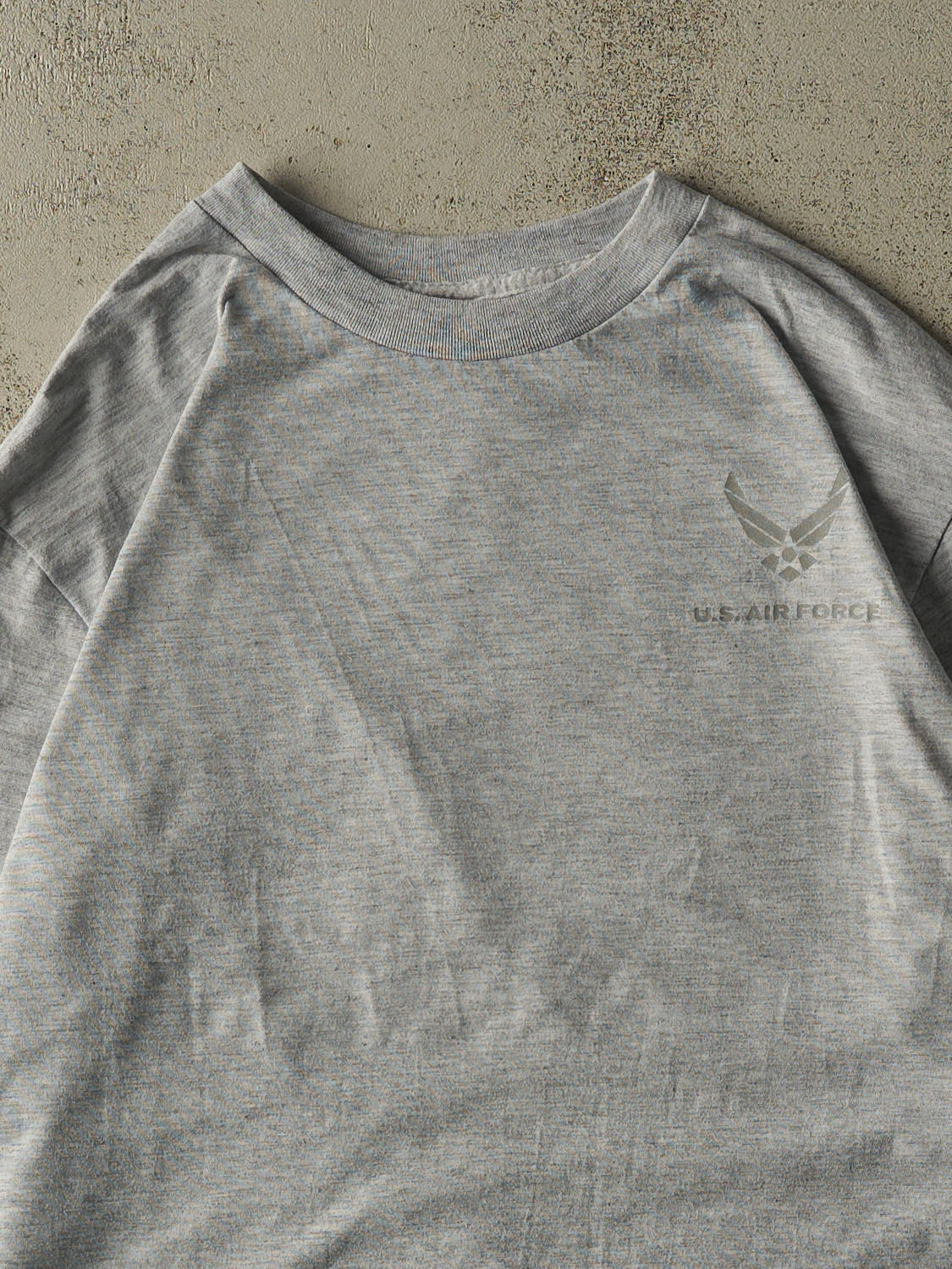 Vintage 90s Heather Grey US Air Force Long Sleeve (XL/XXL) - Image 3