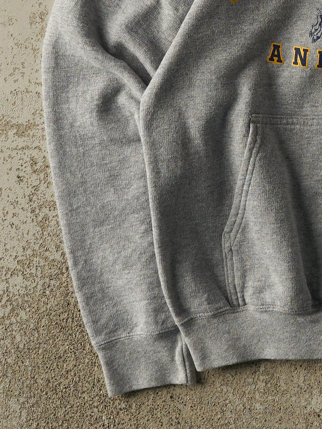 Vintage 90s Heather Grey US Naval Academy Hoodie (S) - Image 3