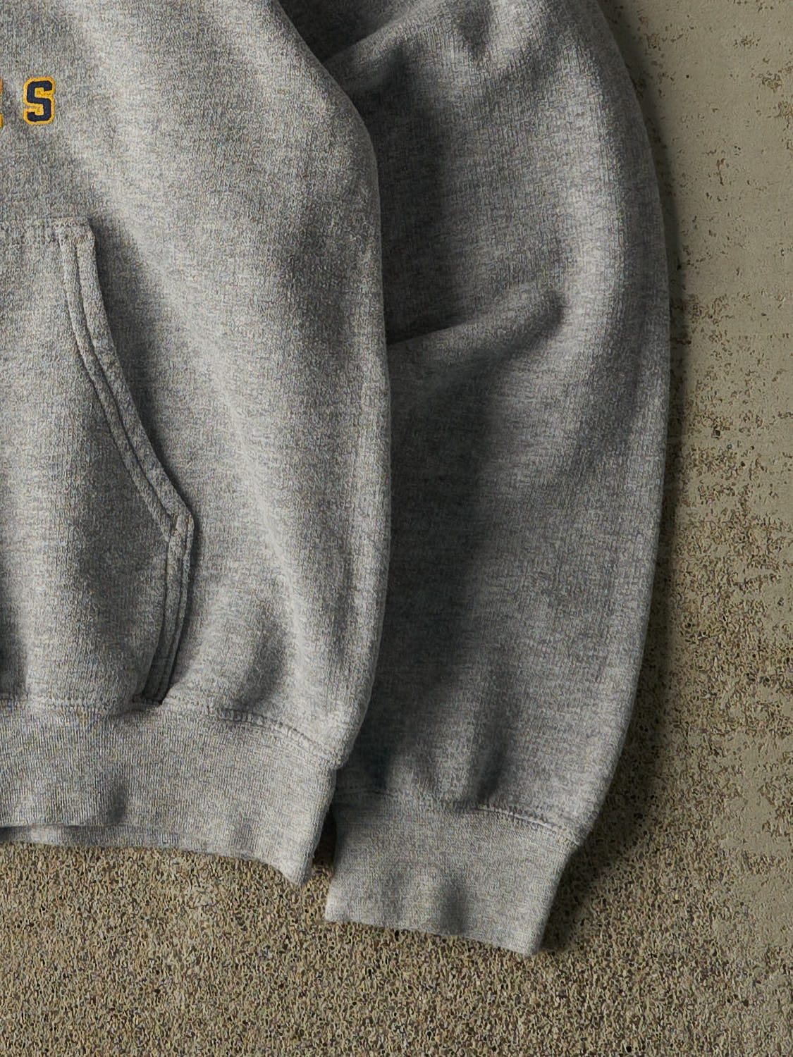 Vintage 90s Heather Grey US Naval Academy Hoodie (S) - Image 4