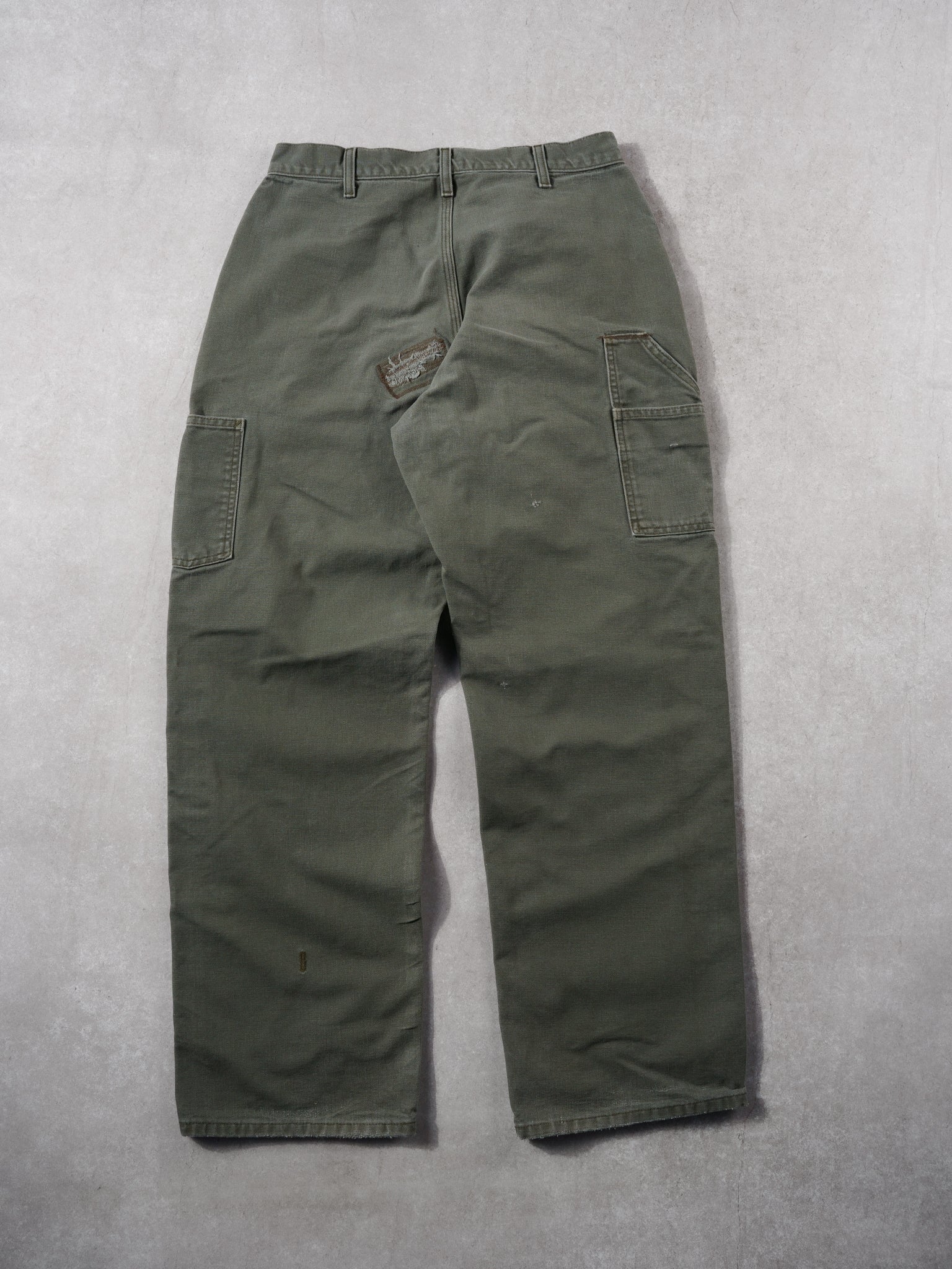 Vintage 90s Juniper Green Carhartt Carpenter Pants (30x31) - Image 3