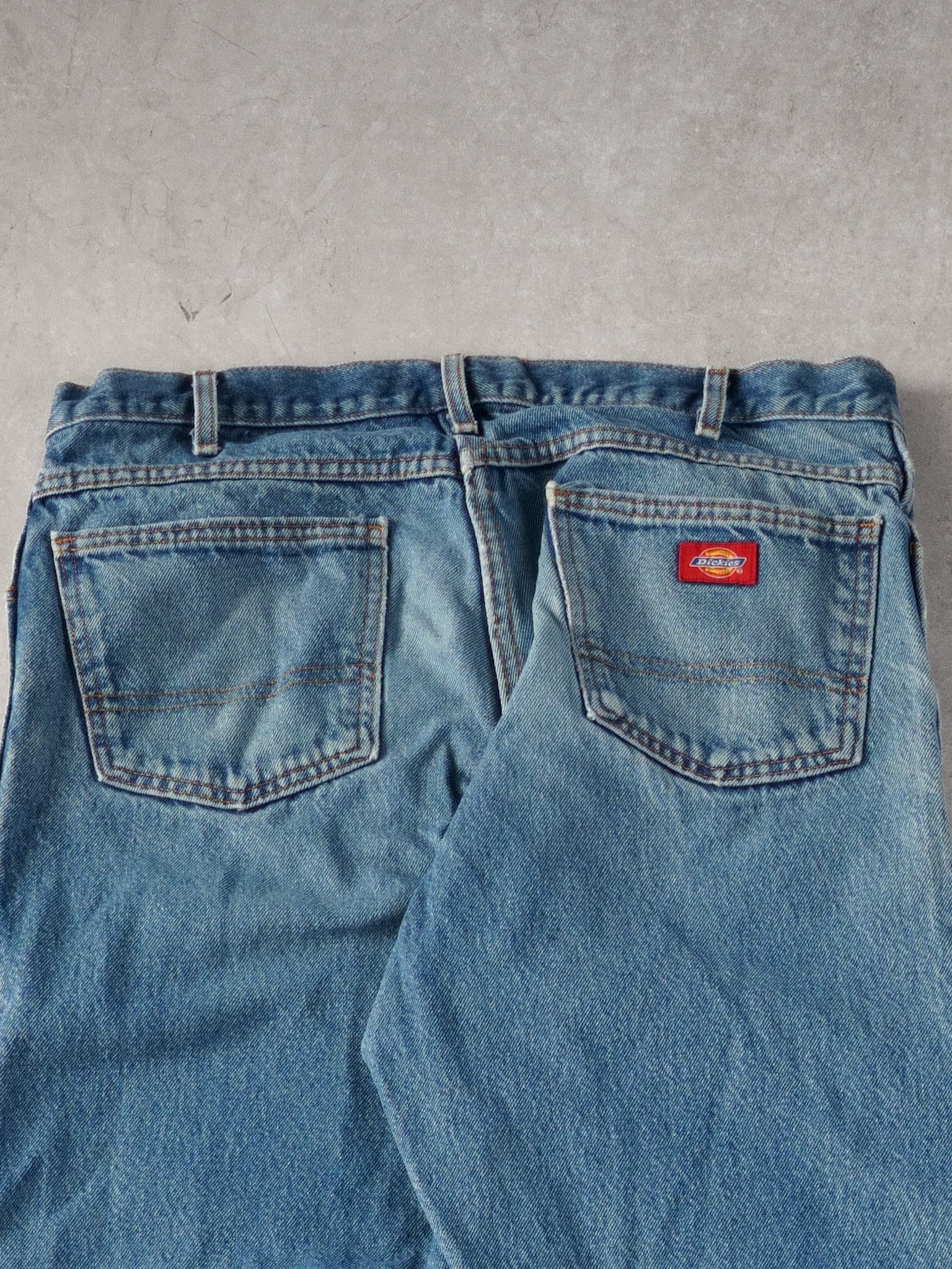 Vintage 90s Light Blue Dickies Workwear Denim Jeans (36x29) - Image 4