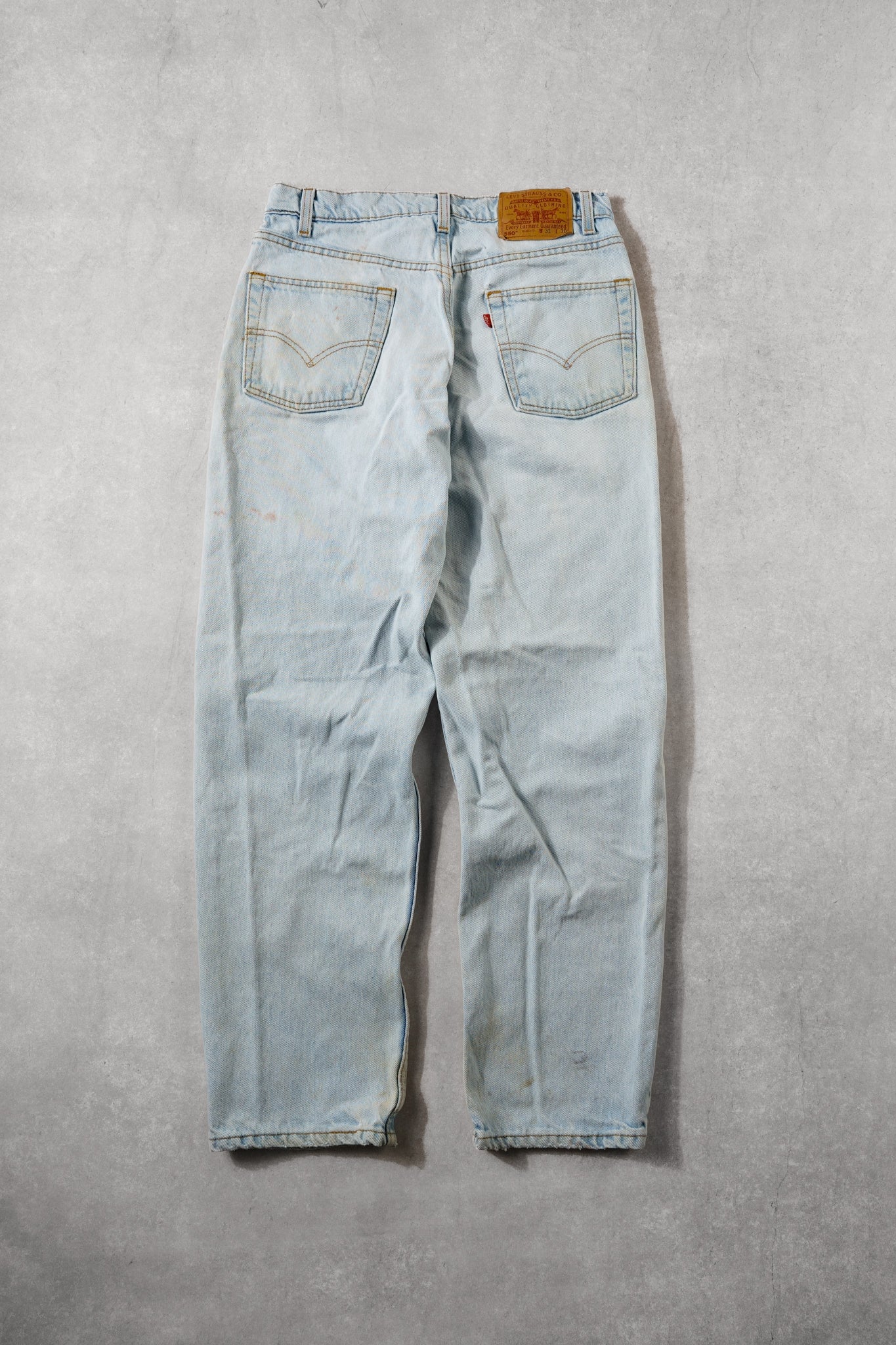 Vintage 90s Light Blue Levi's 550 Denim Jeans (30x30) - Image 2
