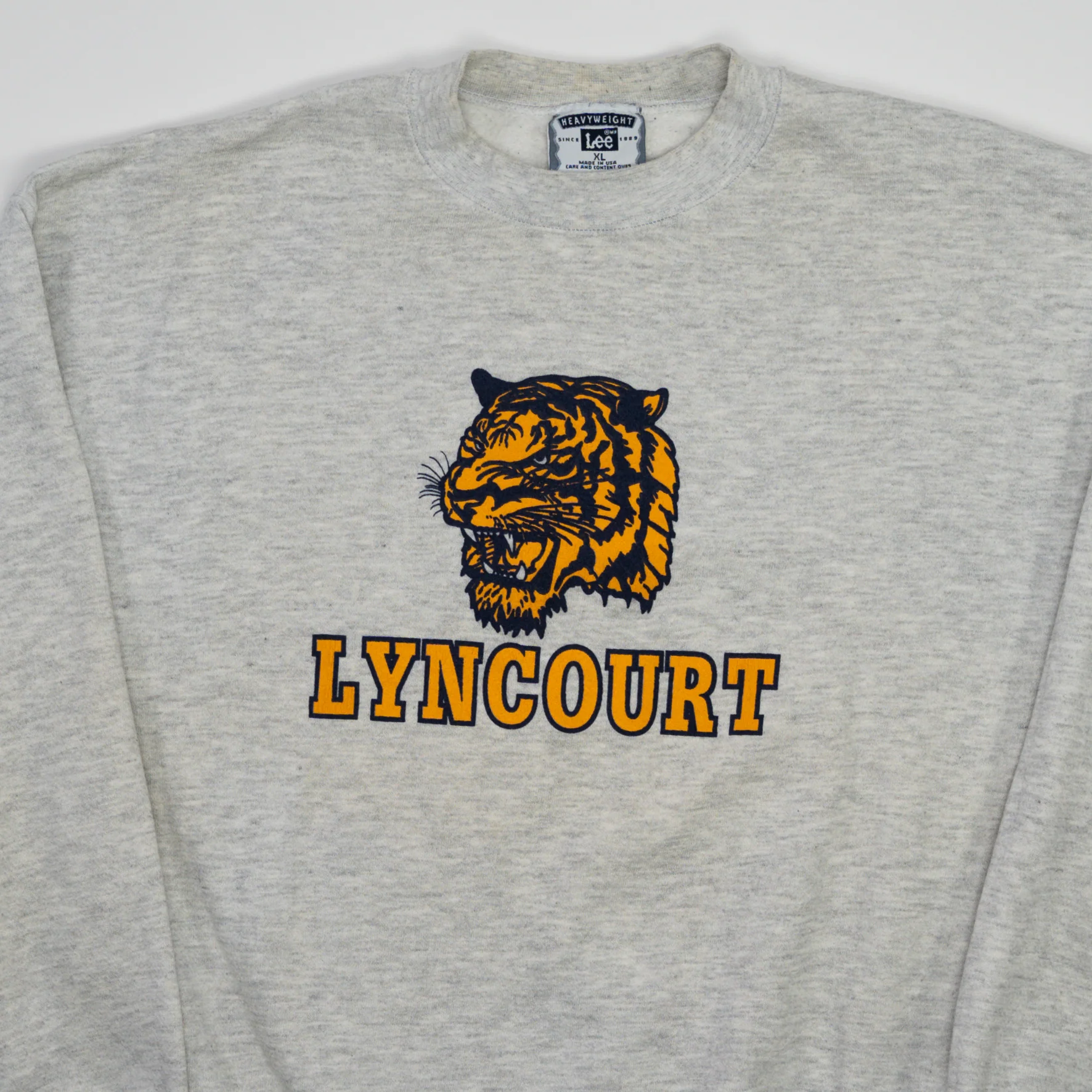 Vintage 90s Light Grey Lyncourt x Lee Crewneck - Image 2