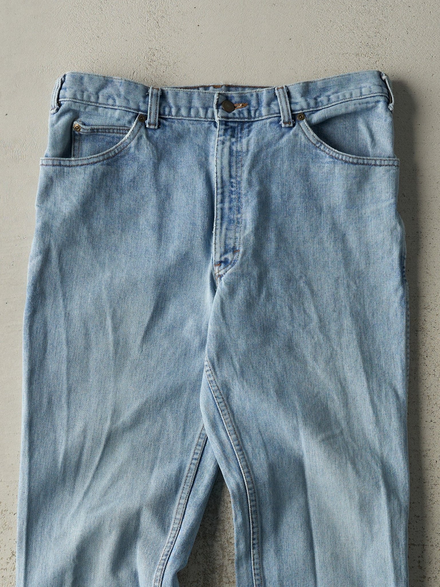 Vintage 90s Light Wash Blue Bay Jeans Co Jeans (33x35) - Image 4