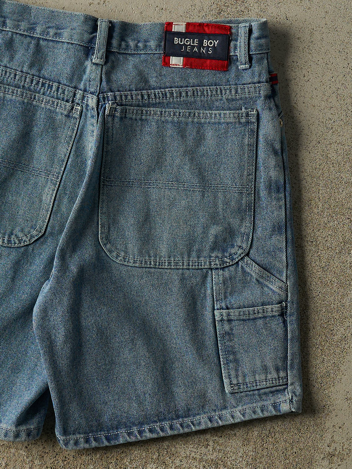 Vintage 90s Light Wash Bugle Boy Carpenter Jorts (30x7.5) - Image 5