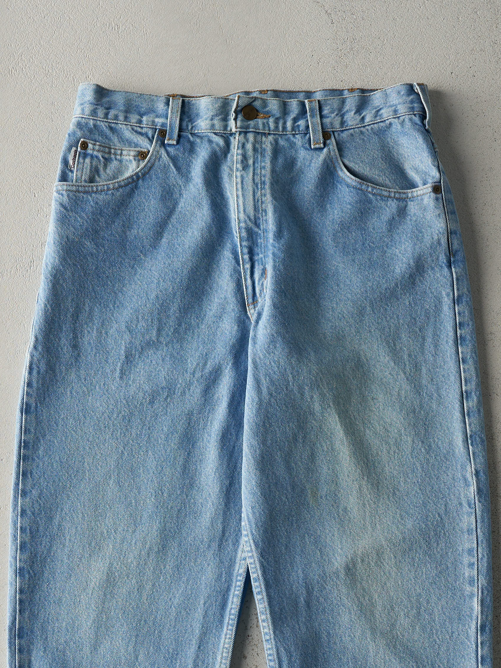 Vintage 90s Light Wash Carhartt Jeans (32x36) - Image 4