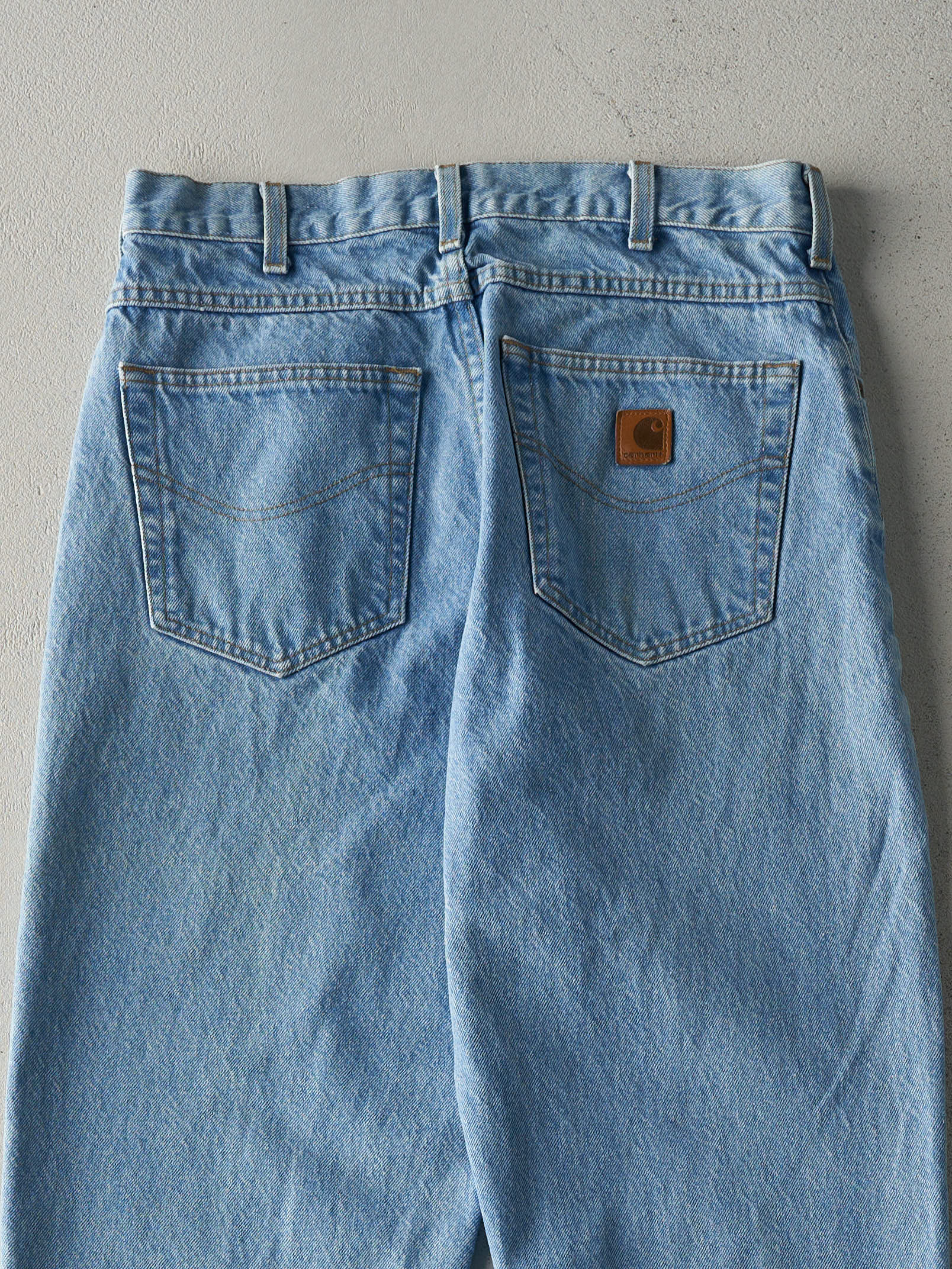 Vintage 90s Light Wash Carhartt Jeans (32x36) - Image 5