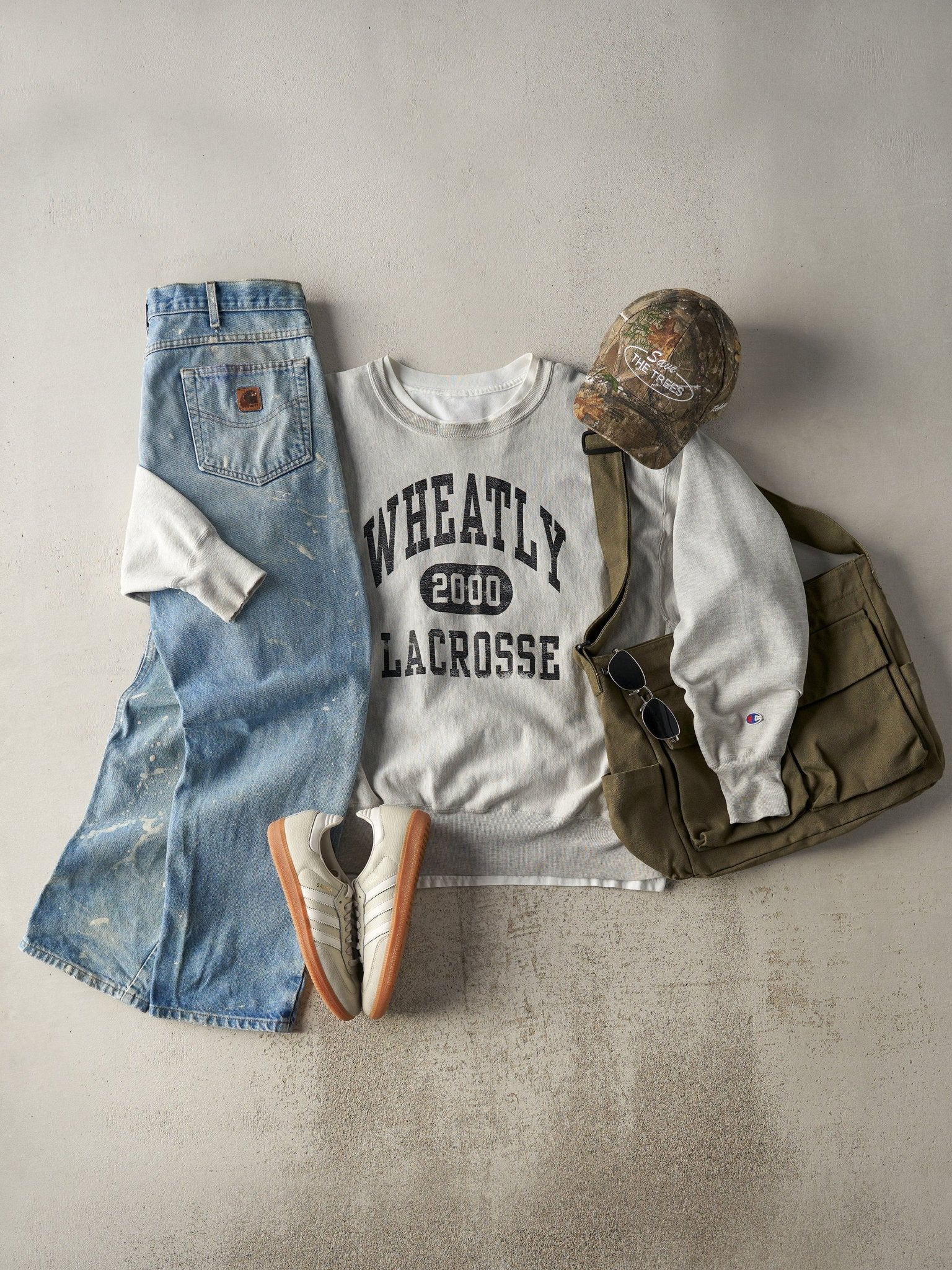 Vintage 90s Light Wash Carhartt Jeans (36x30) - Image 2
