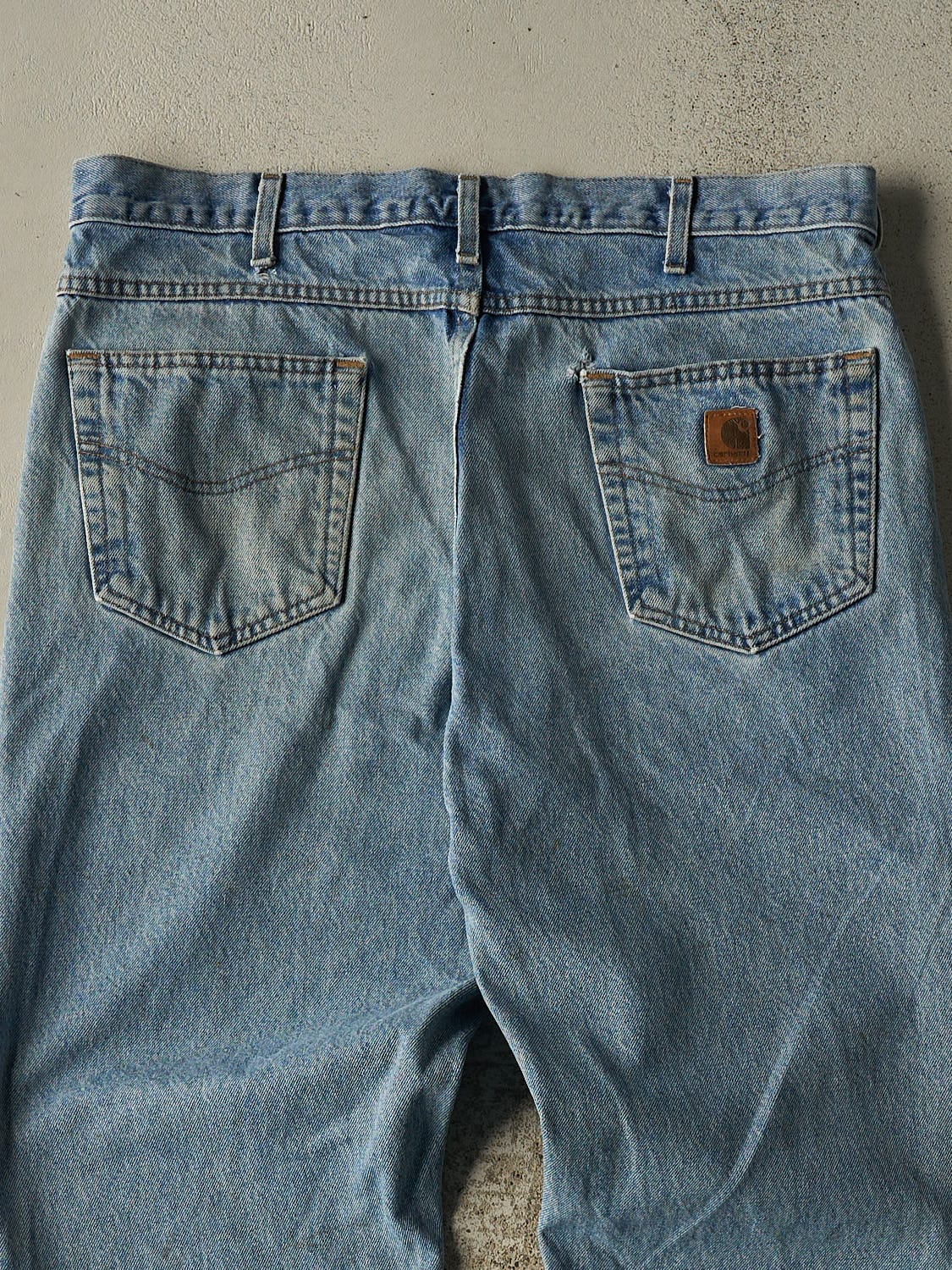 Vintage 90s Light Wash Carhartt Jeans (37x31) - Image 5