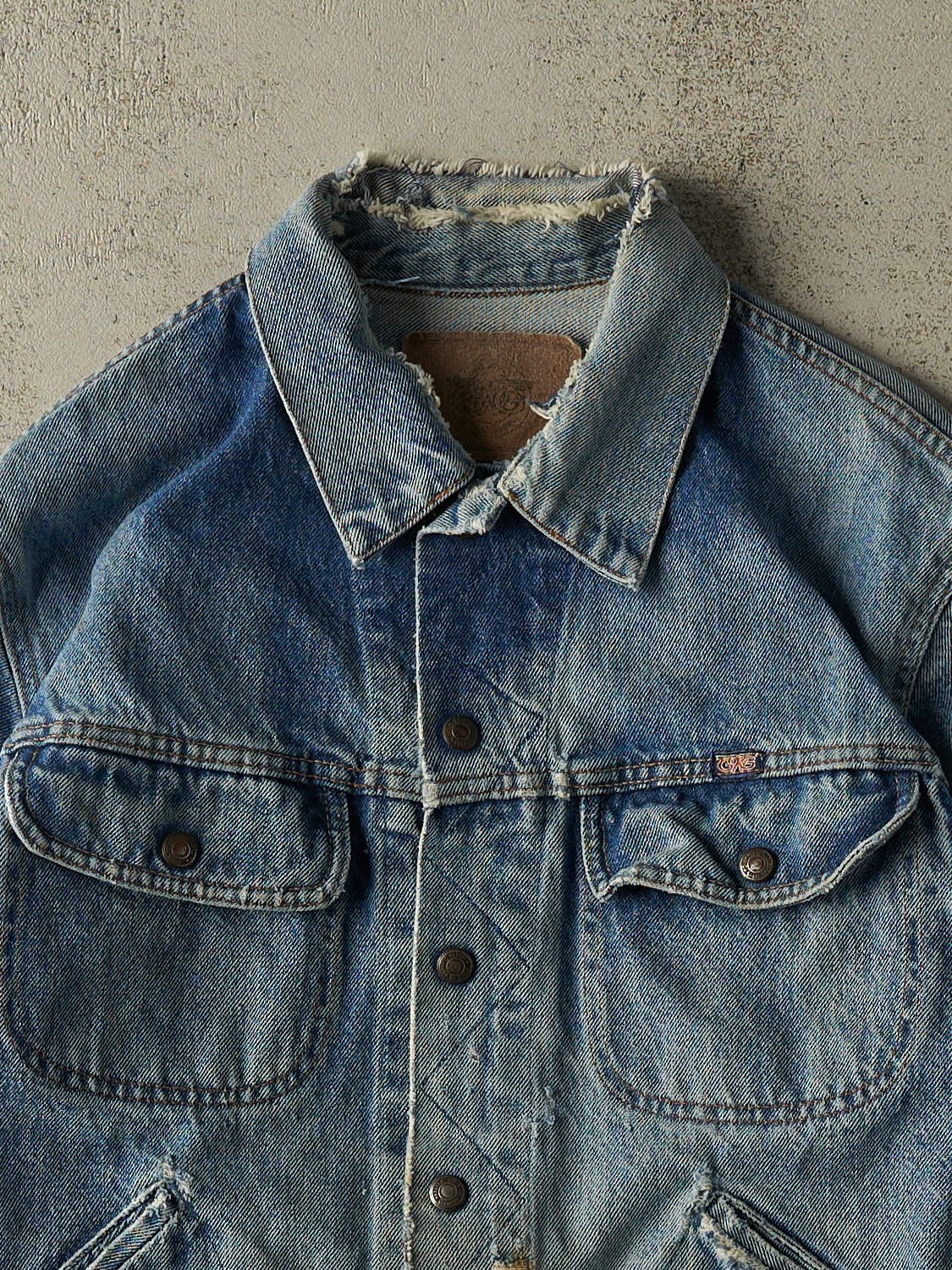 Vintage 90s Light Wash G&G Denim Jacket (S/M) - Image 4