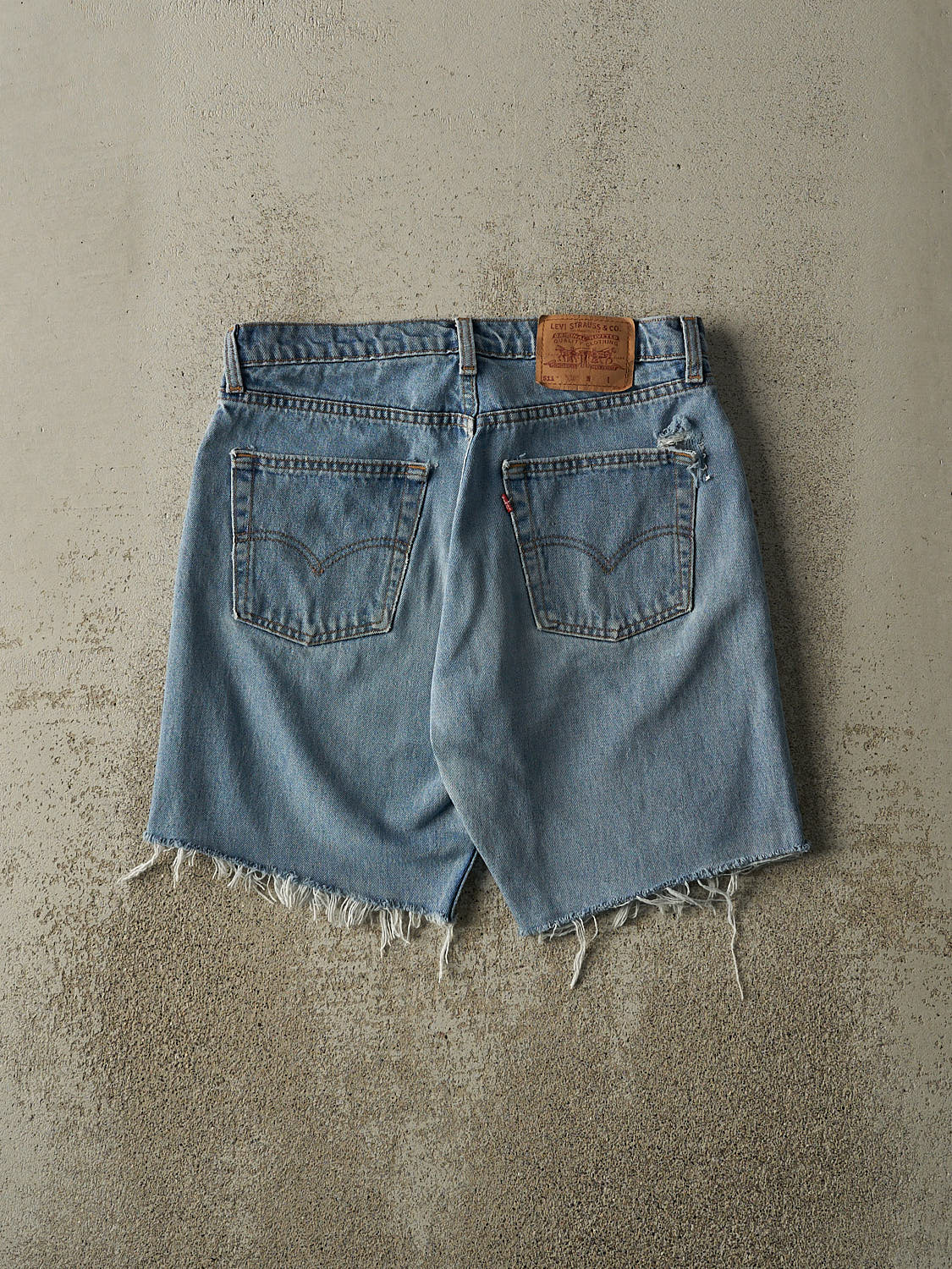 Vintage 90s Light Wash Levi's 511 Cut Off Jean Shorts (32x9) - Image 3