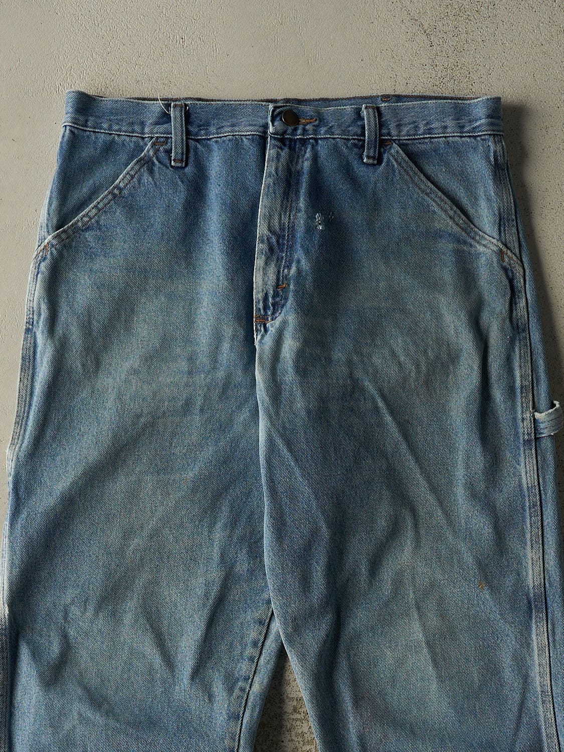 Vintage 90s Light Wash Rustler Carpenter Jeans (34x34) - Image 4