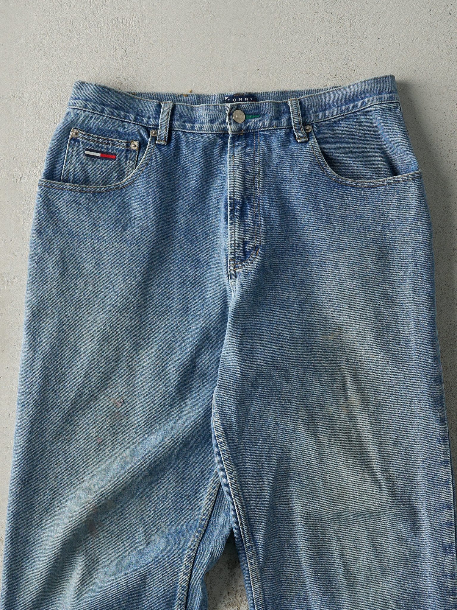 Vintage 90s Light Wash Tommy Jeans (33x30.5) - Image 4