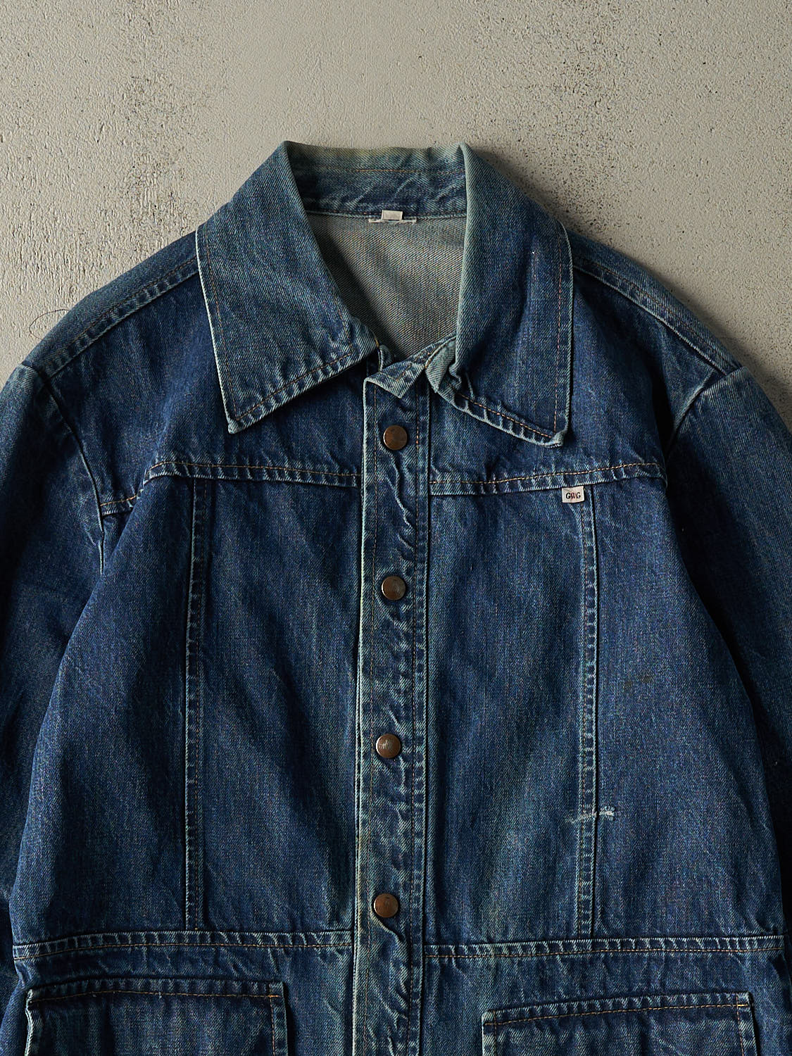 Vintage 80s Mid Wash Denim Chore Jacket (M/L) - Image 2