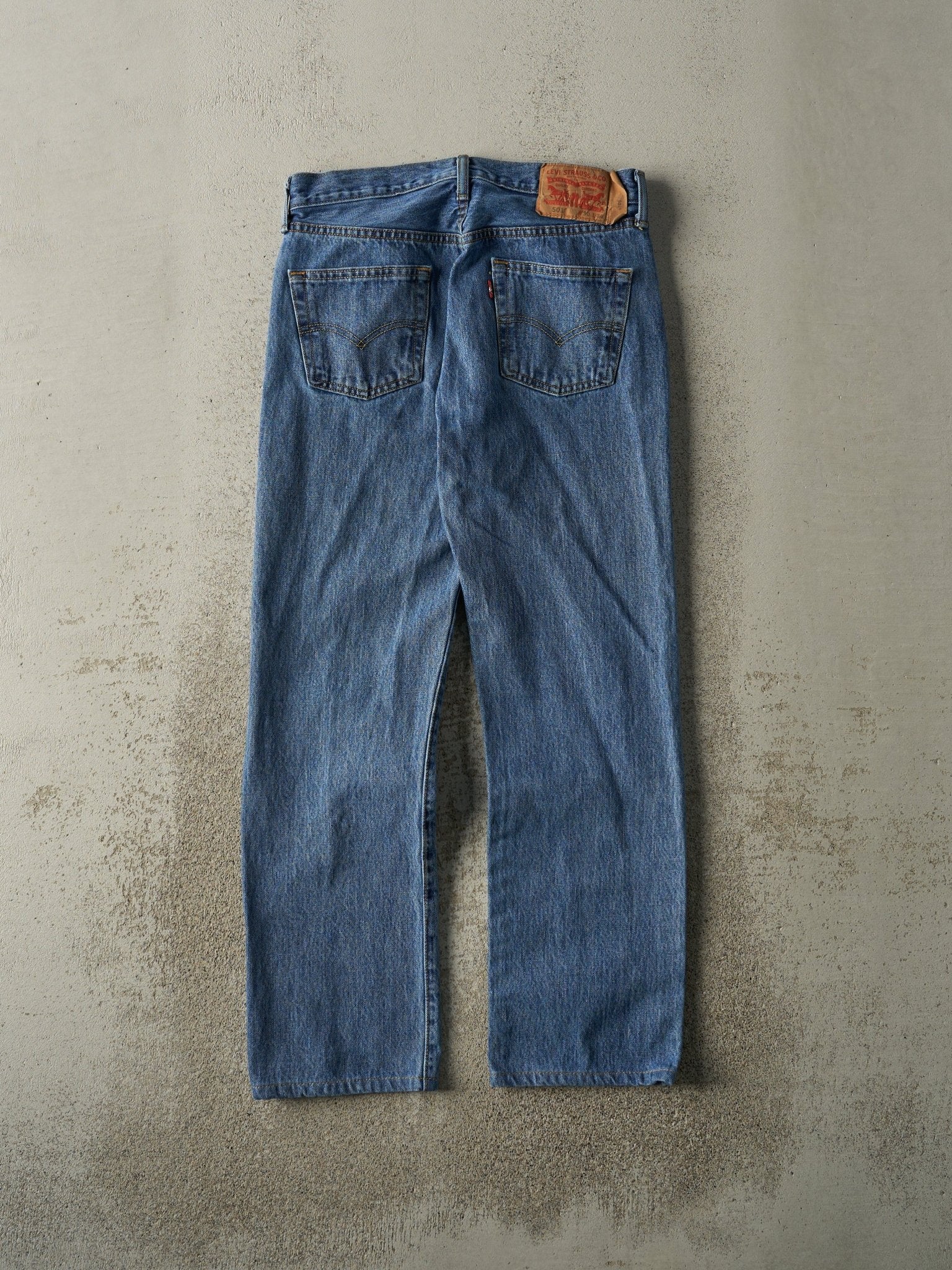 Vintage 90s Mid Wash Levi's 501 Jeans (30x28) - Image 2