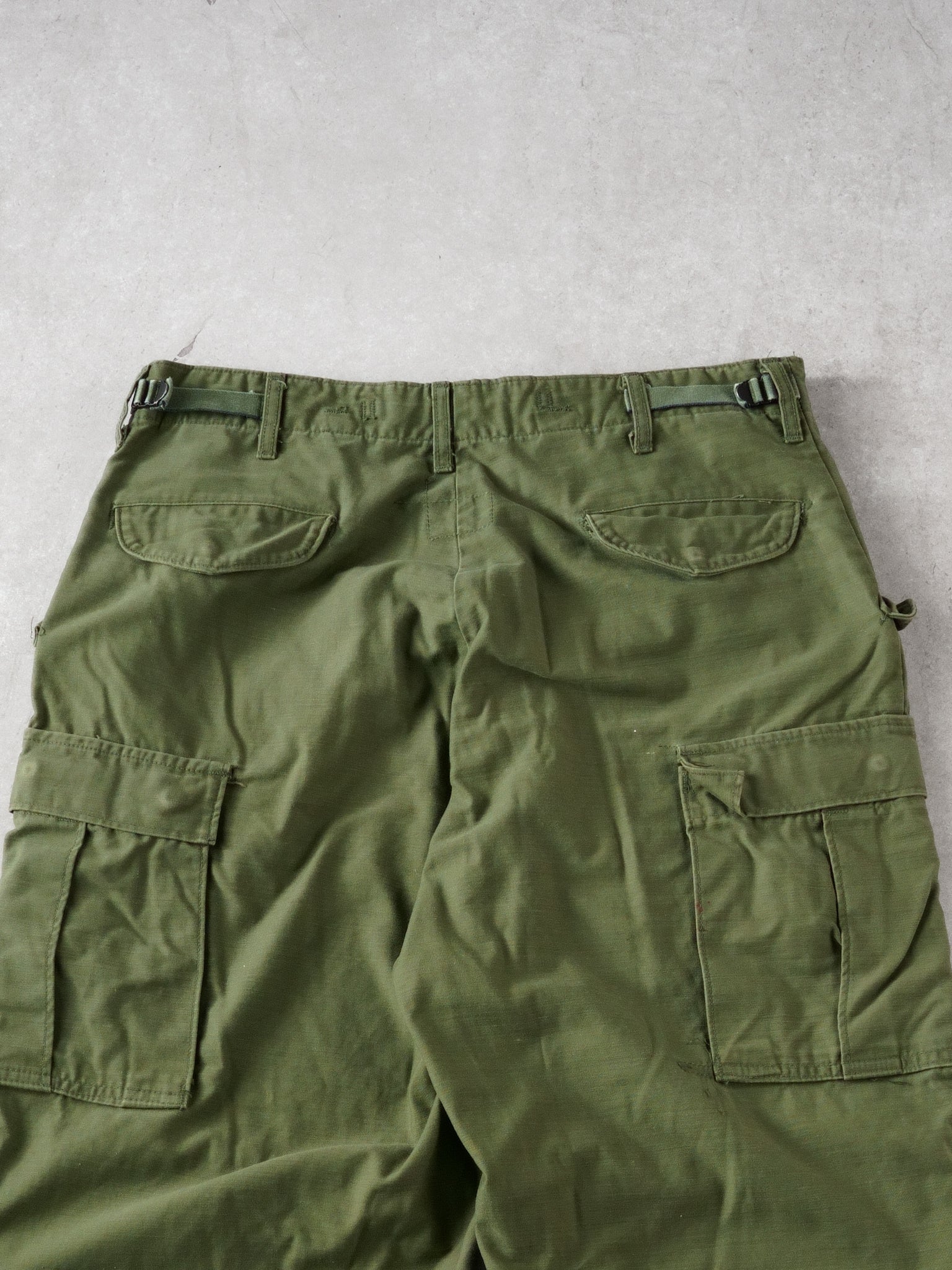Vintage 90s Moss Green Army Parachute Pants (32x25) - Image 4