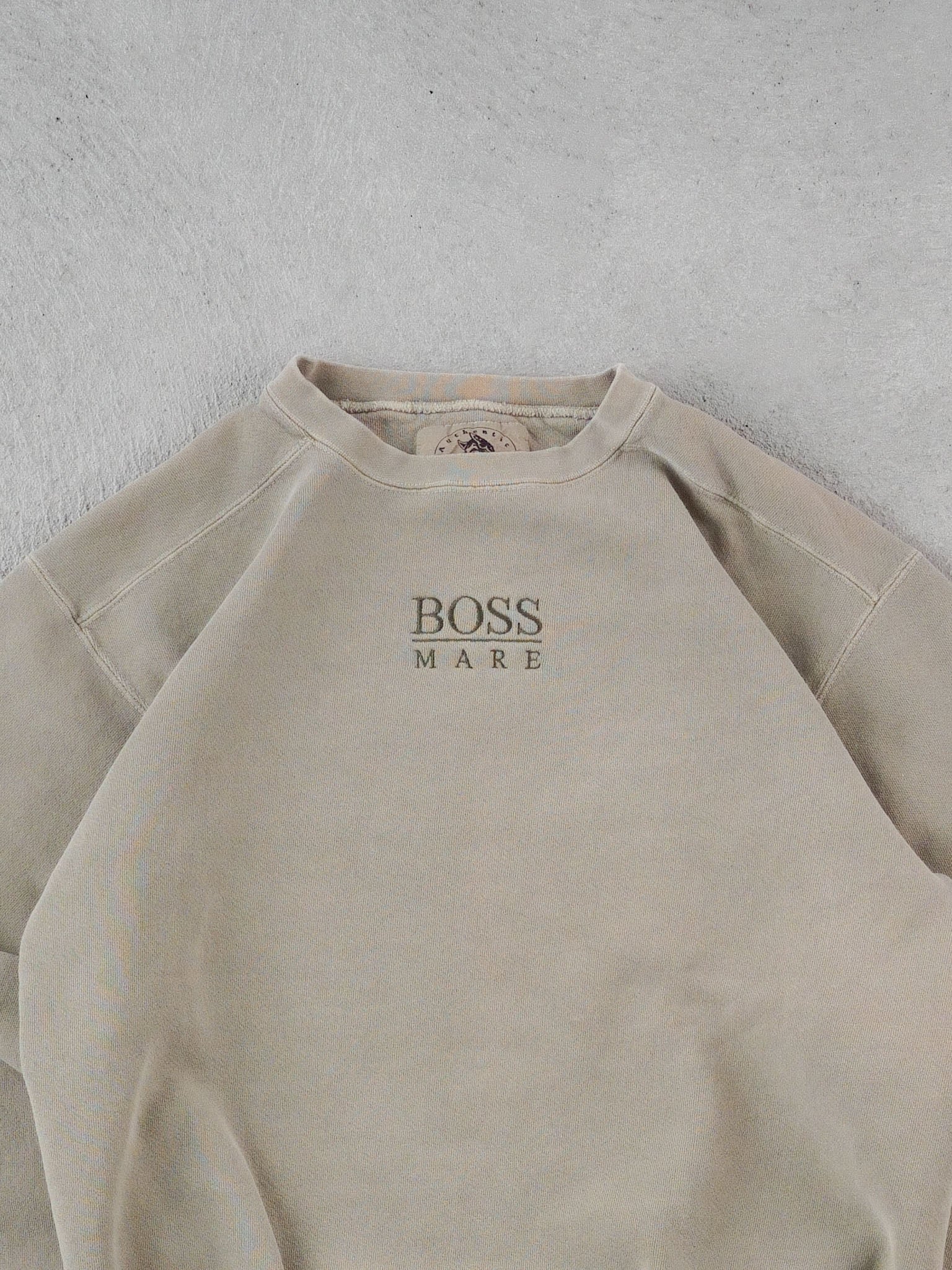Vintage 90s Beige Boss Mare Crewneck (M) - Image 2