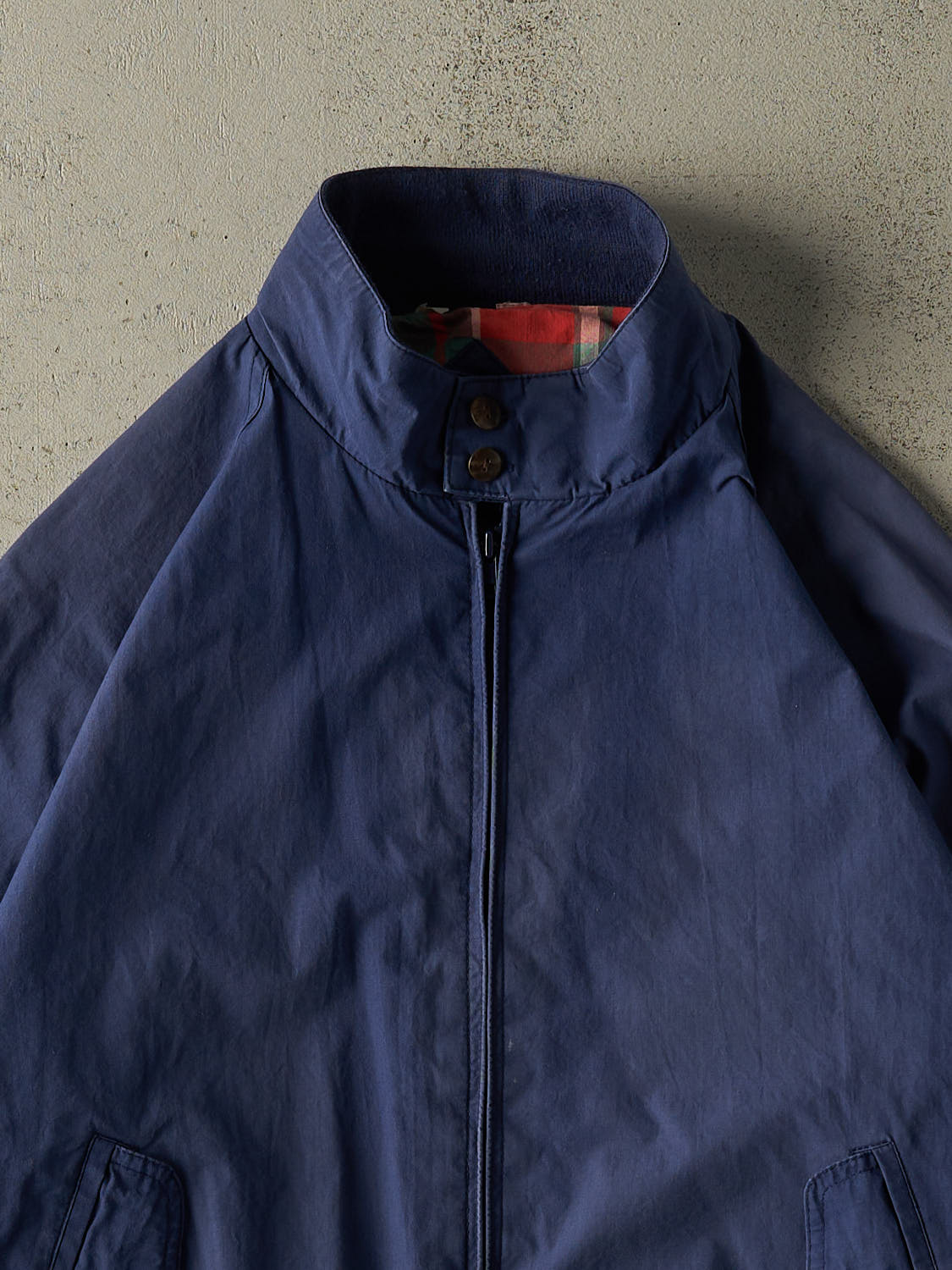 Vintage 90s Navy Blue American Eagle Harrington Bomber Jacket (L/XL) - Image 2