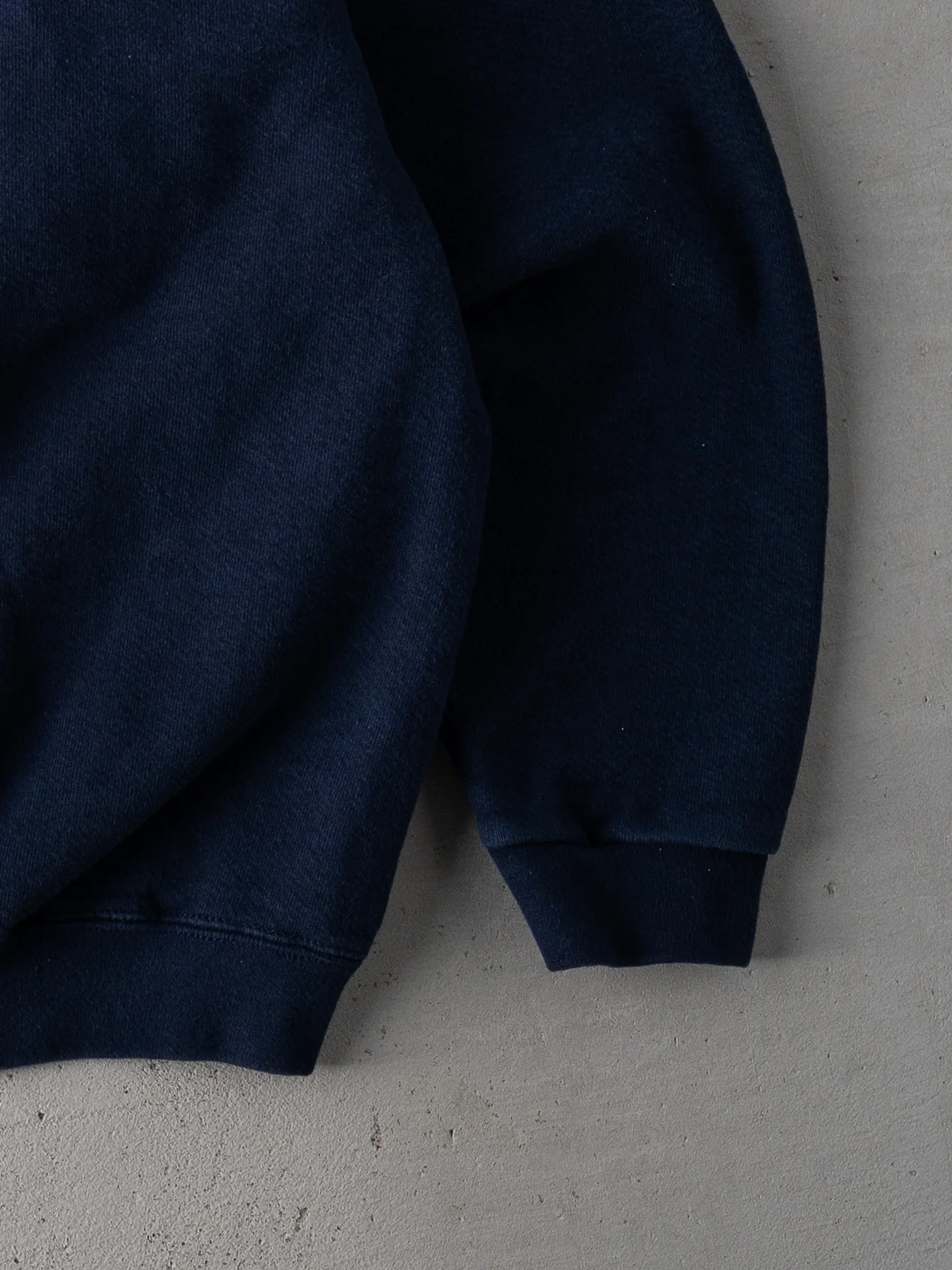 Vintage 90s Navy Blue Black Blank Tultex Crewneck (XL) - Image 3