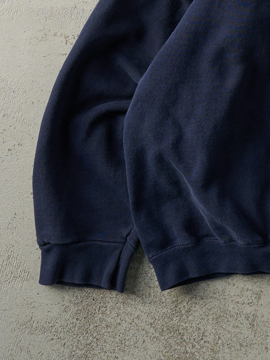 Vintage 90s Navy Blue Blank Boxy Crewneck (L) - Image 4