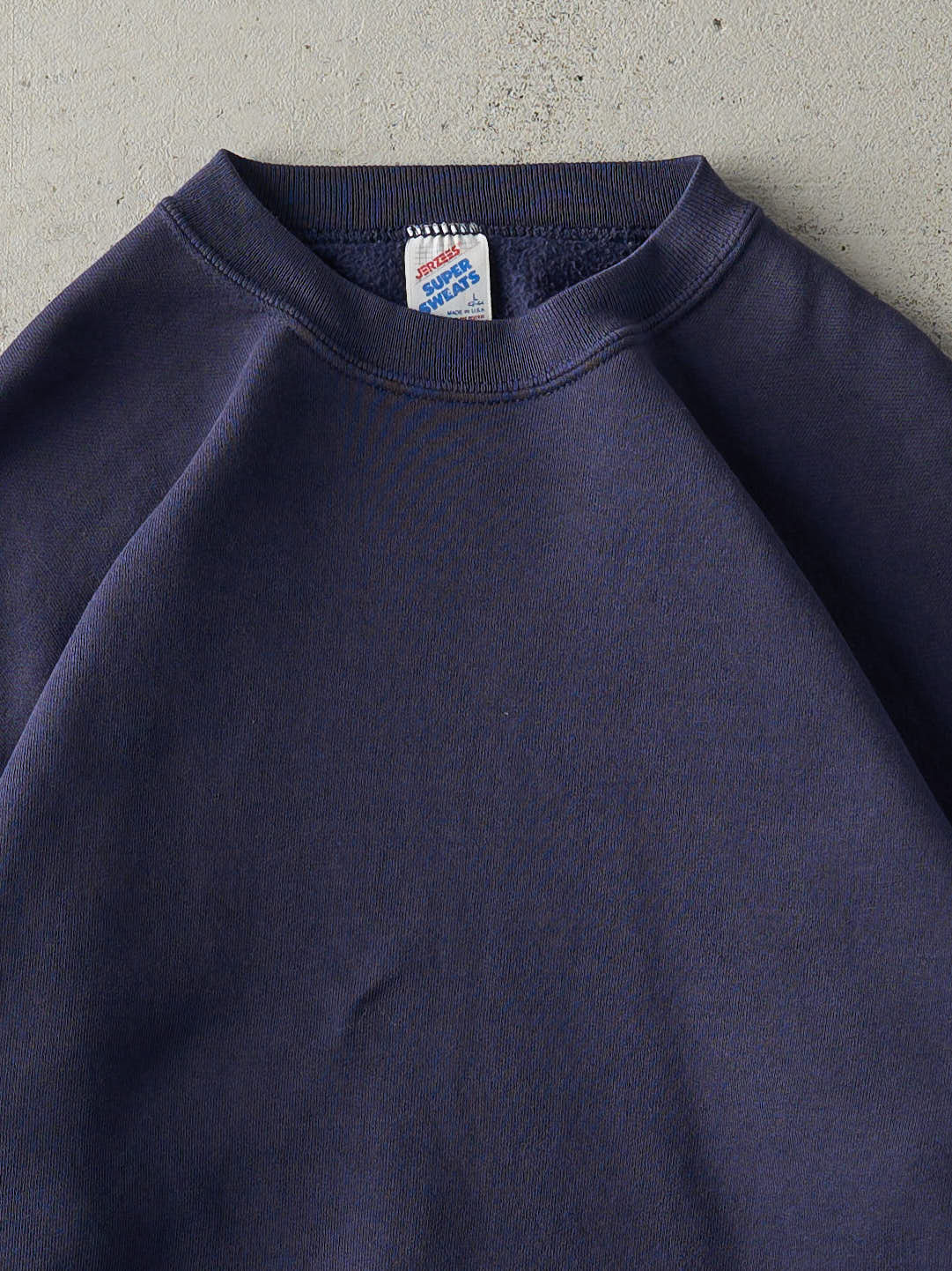 Vintage 90s Navy Blue Blank Crewneck (M/L) - Image 2