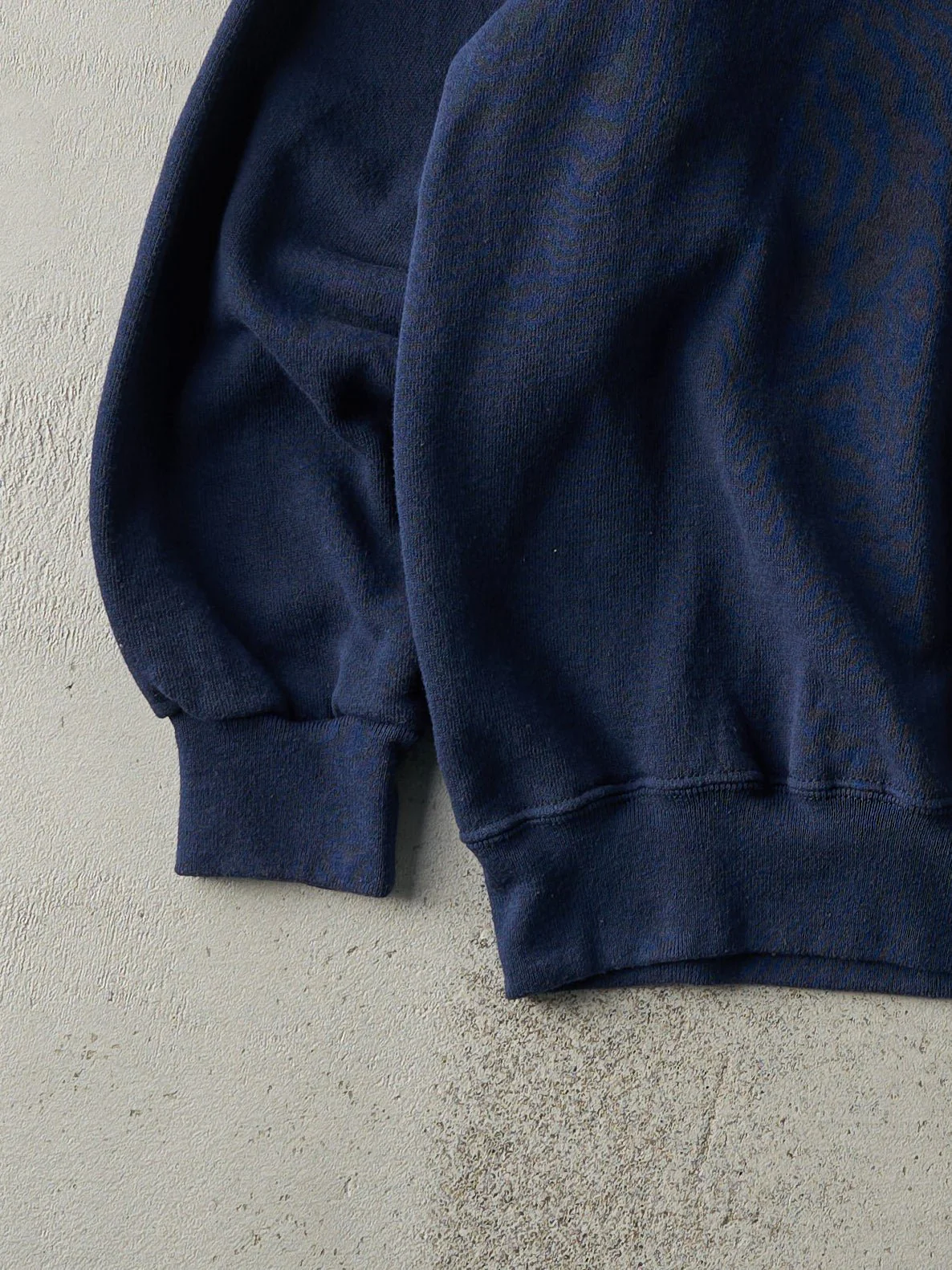 Vintage 90s Navy Blue Blank Crewneck (M) - Image 3