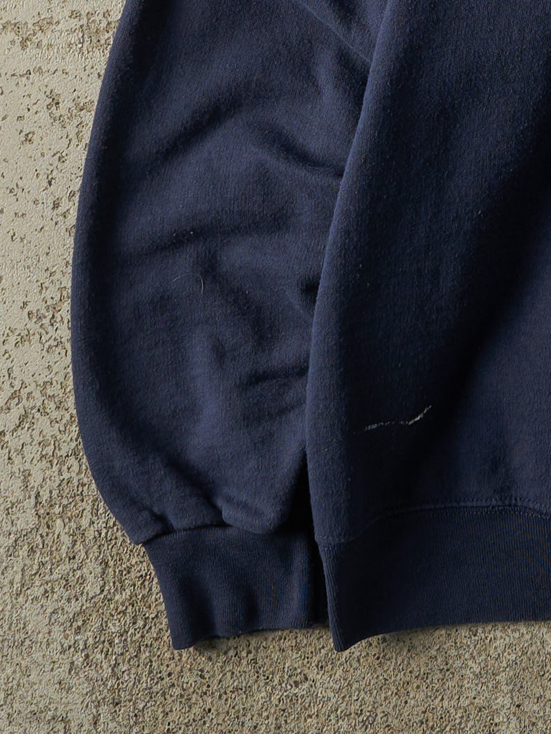 Vintage 90s Navy Blue Blank Crewneck (M) - Image 3