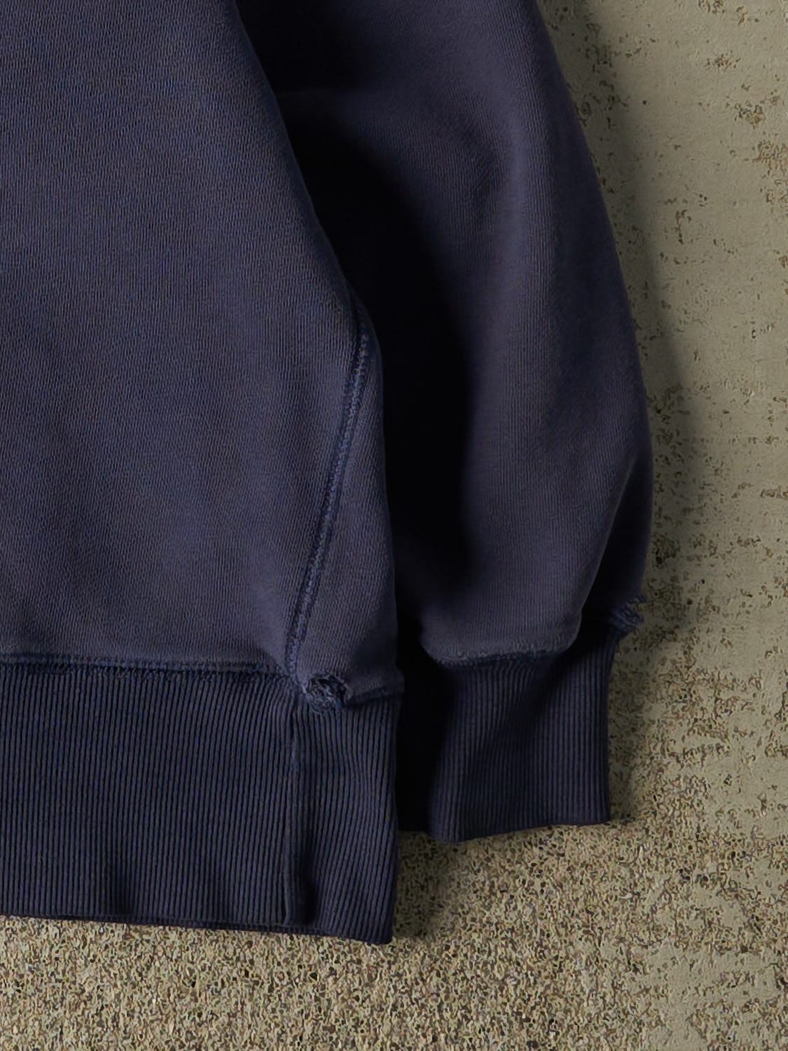 Vintage 90s Navy Blue Blank Crewneck (S/M) - Image 3