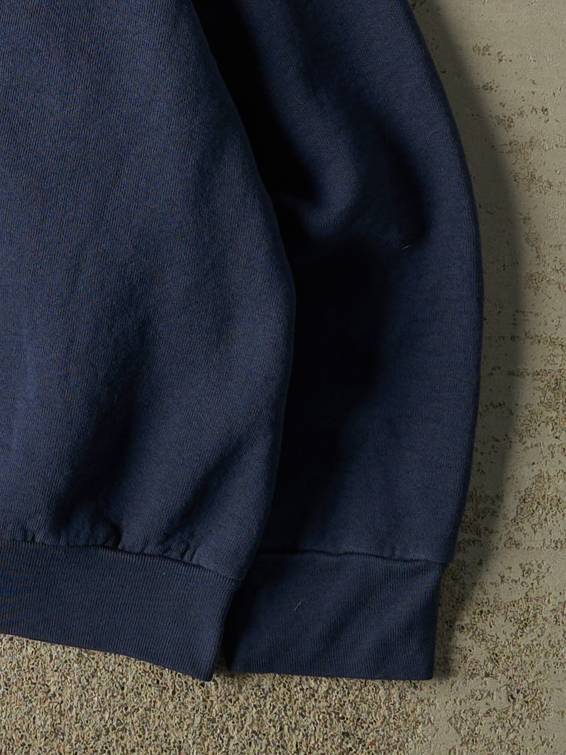 Vintage 90s Navy Blue Blank Crewneck (XS) - Image 4