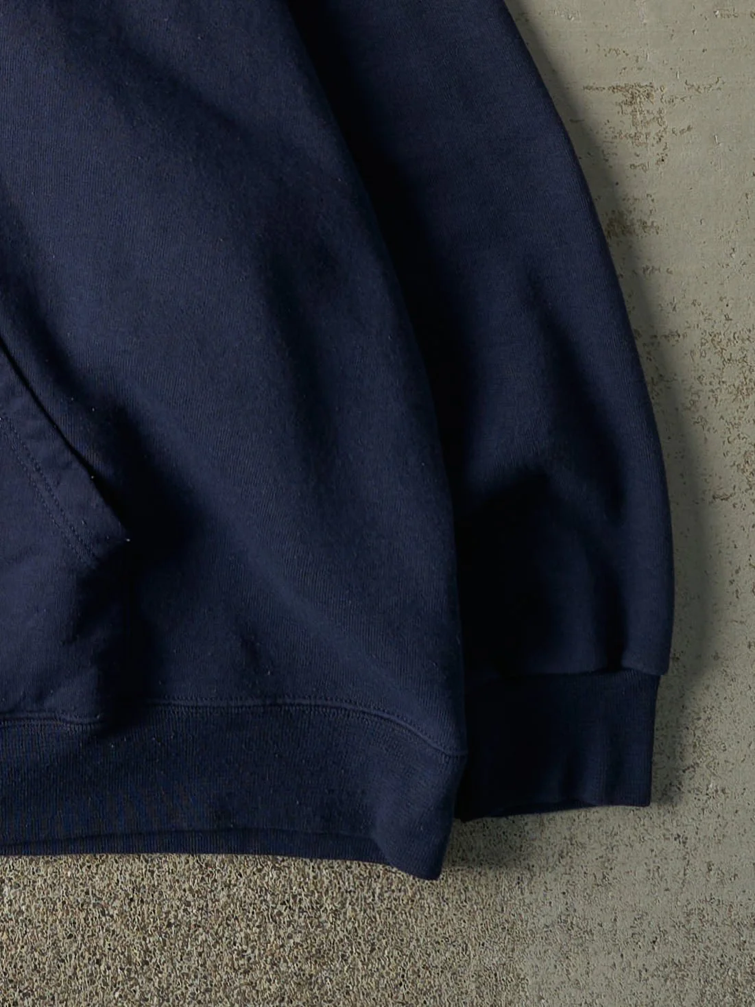 Vintage 90s Navy Blue Blank Hoodie (XL) - Image 3