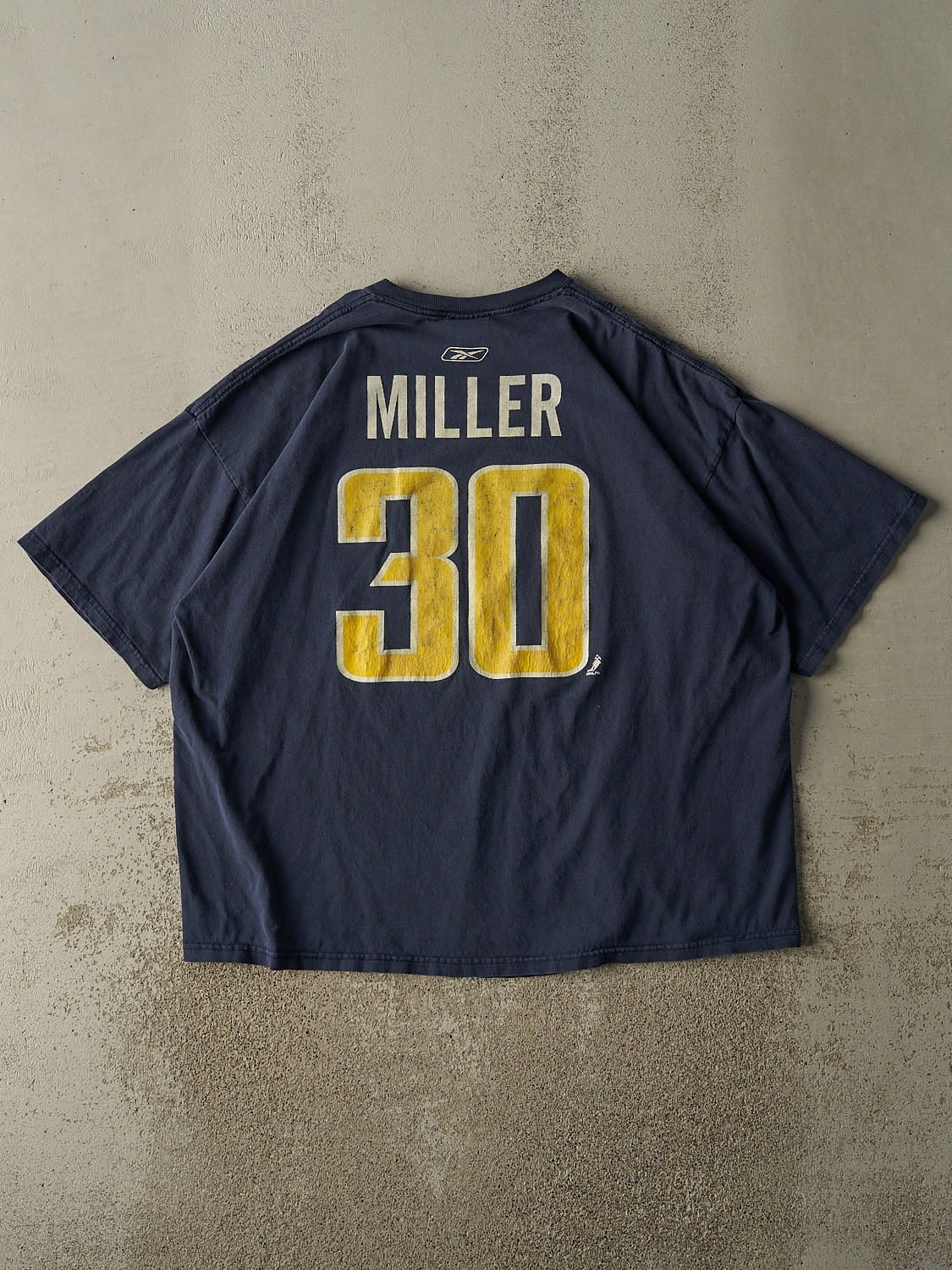 Vintage Y2K Navy Blue Buffalo Sabres #30 Ryan Miller Tee (XL/XXL) - Image 2