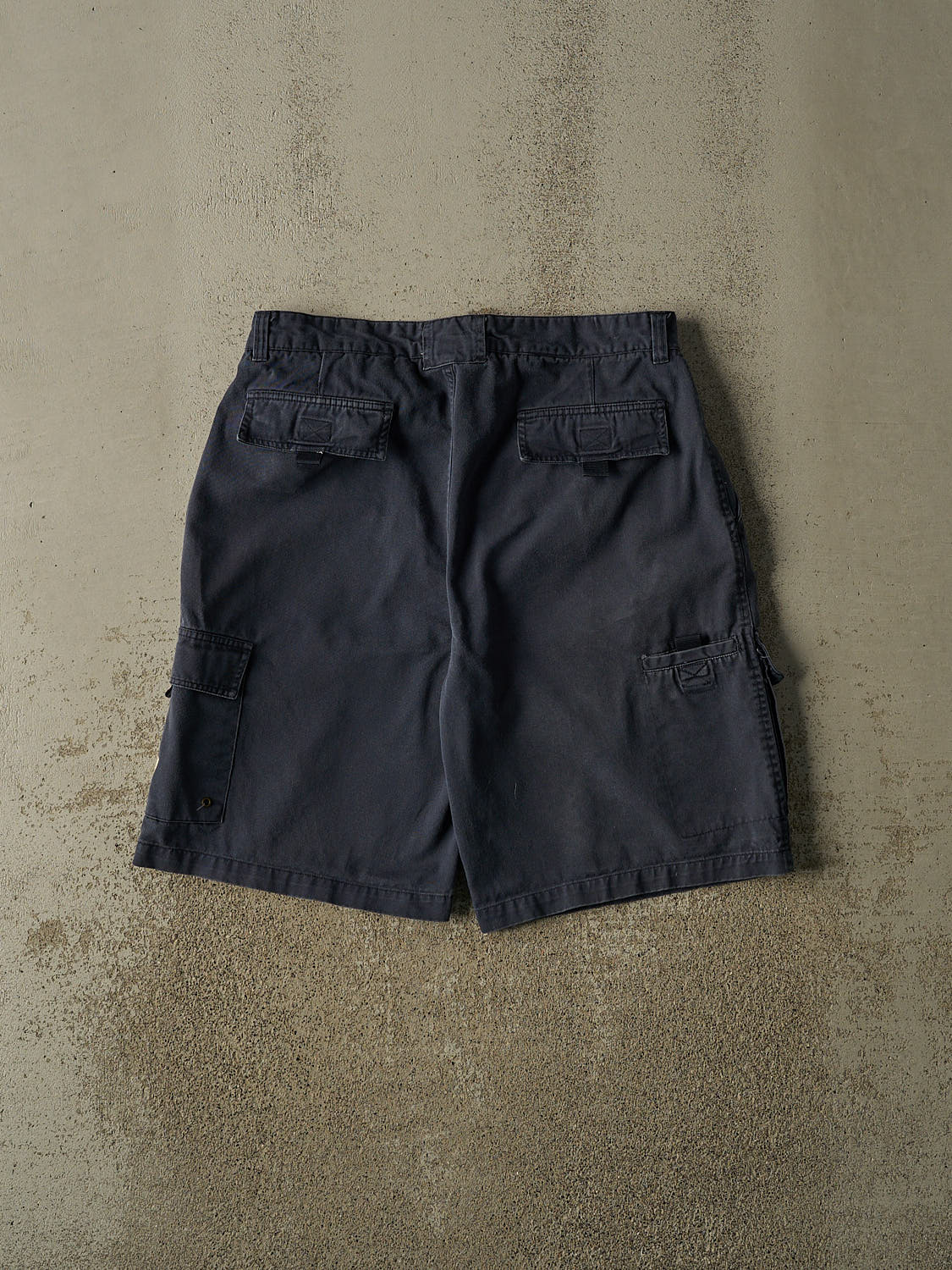 Vintage 90s Navy Blue BUM Cargo Shorts (34x10.5) - Image 2