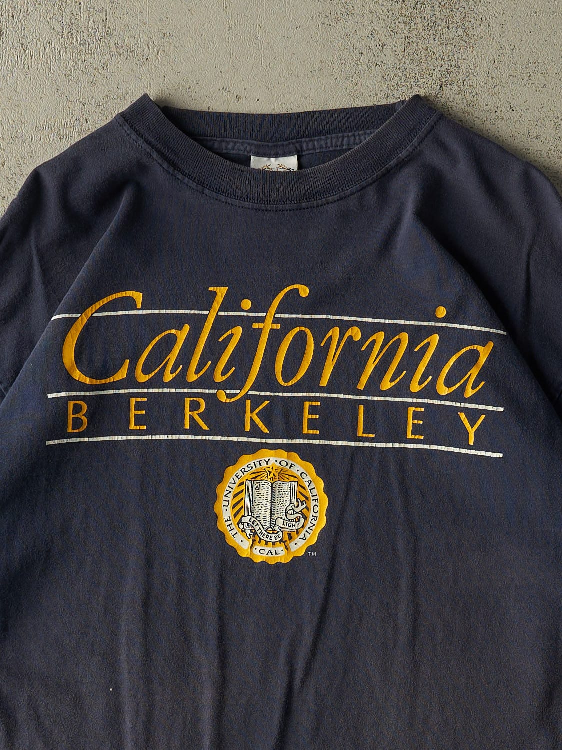 Vintage 90s Navy Blue University of California Berkeley Tee (XL/XXL) - Image 2
